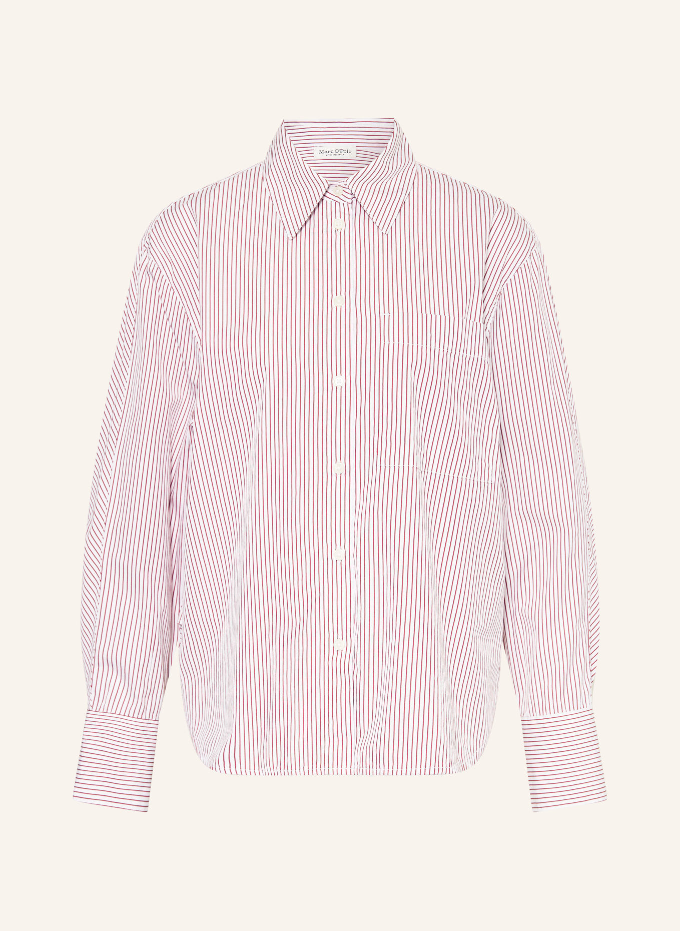 Marc O'Polo shirt blouse: WHITE / RED