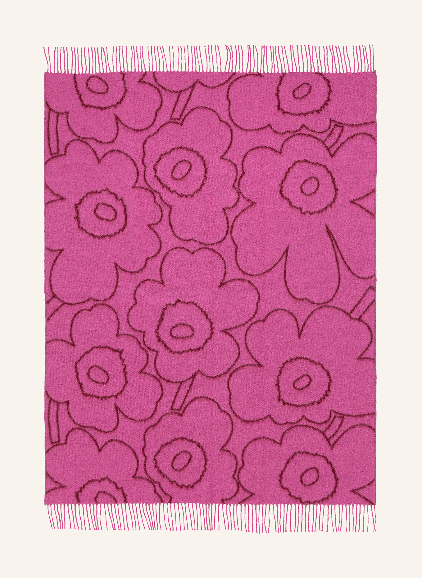 marimekko Plaid PIIRTO UNIKKO: DUNKELROT / ROSA