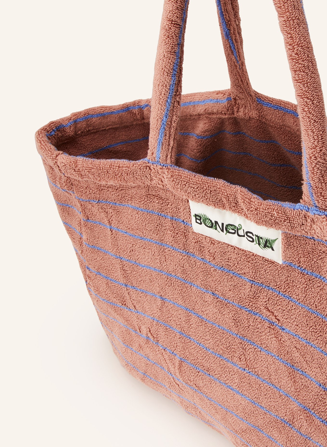 BONGUSTA Strandtasche NARAM: HELLBRAUN / BLAU