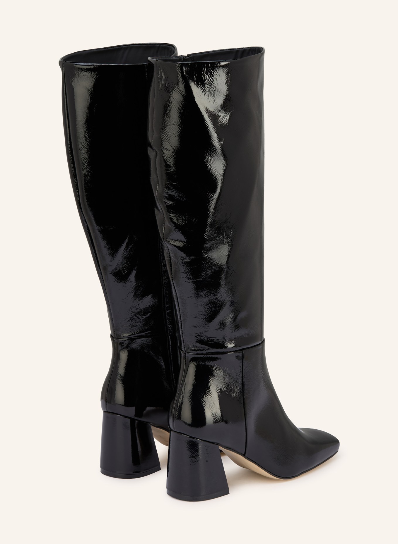 MRS & HUGS Lackstiefel: SCHWARZ