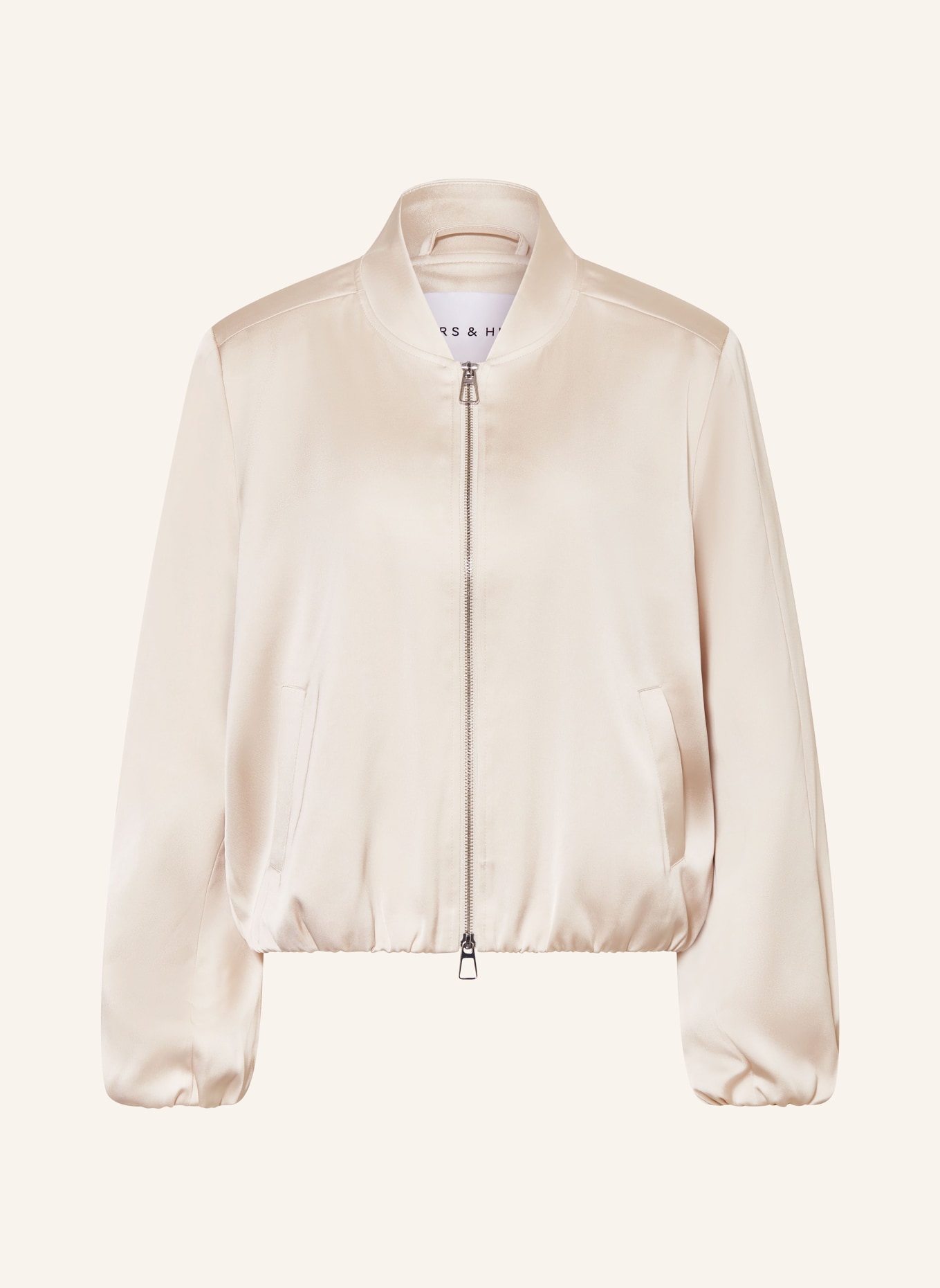 MRS & HUGS satin jacket: CREAM