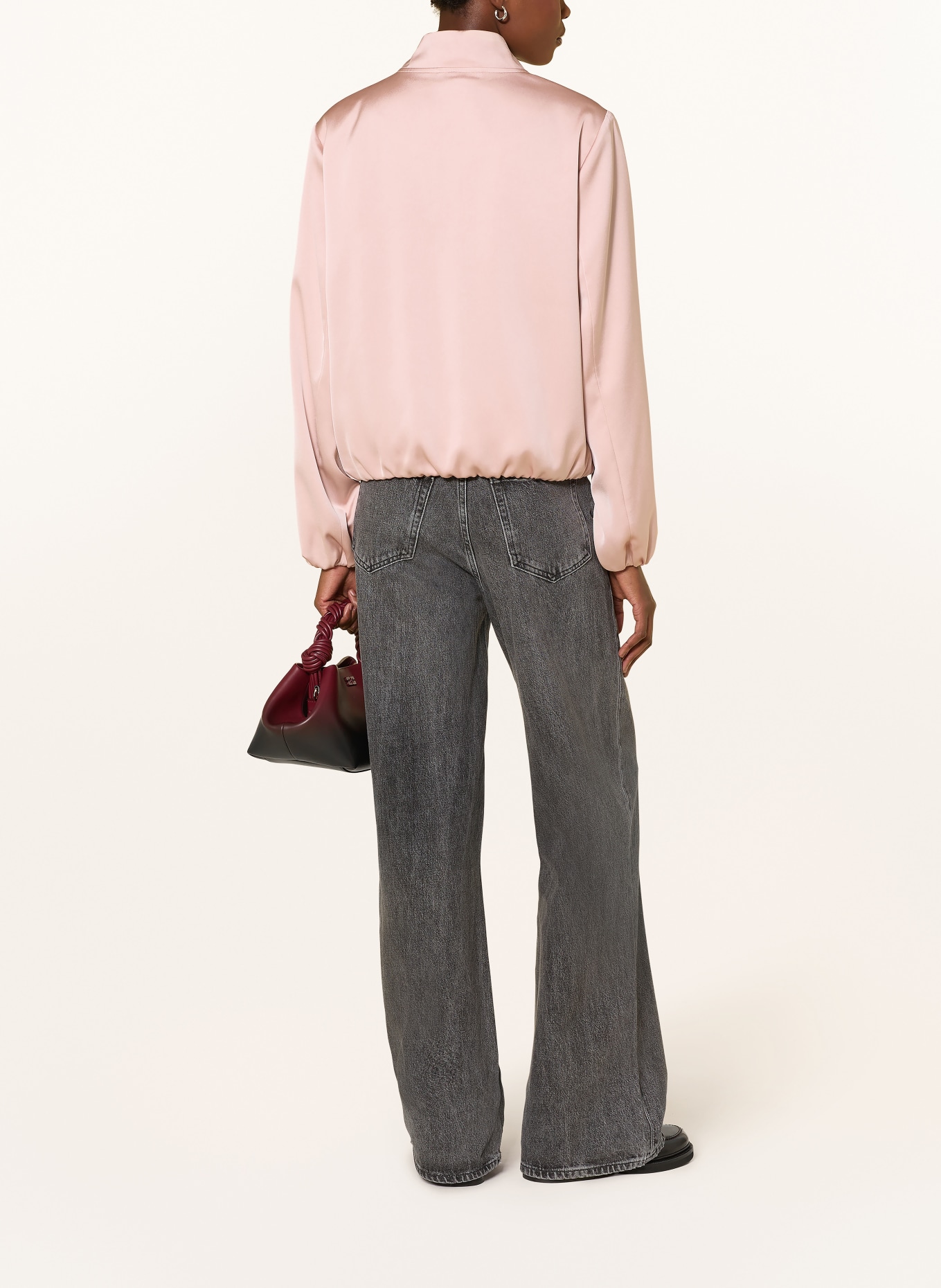 MRS & HUGS satin jacket: ROSE