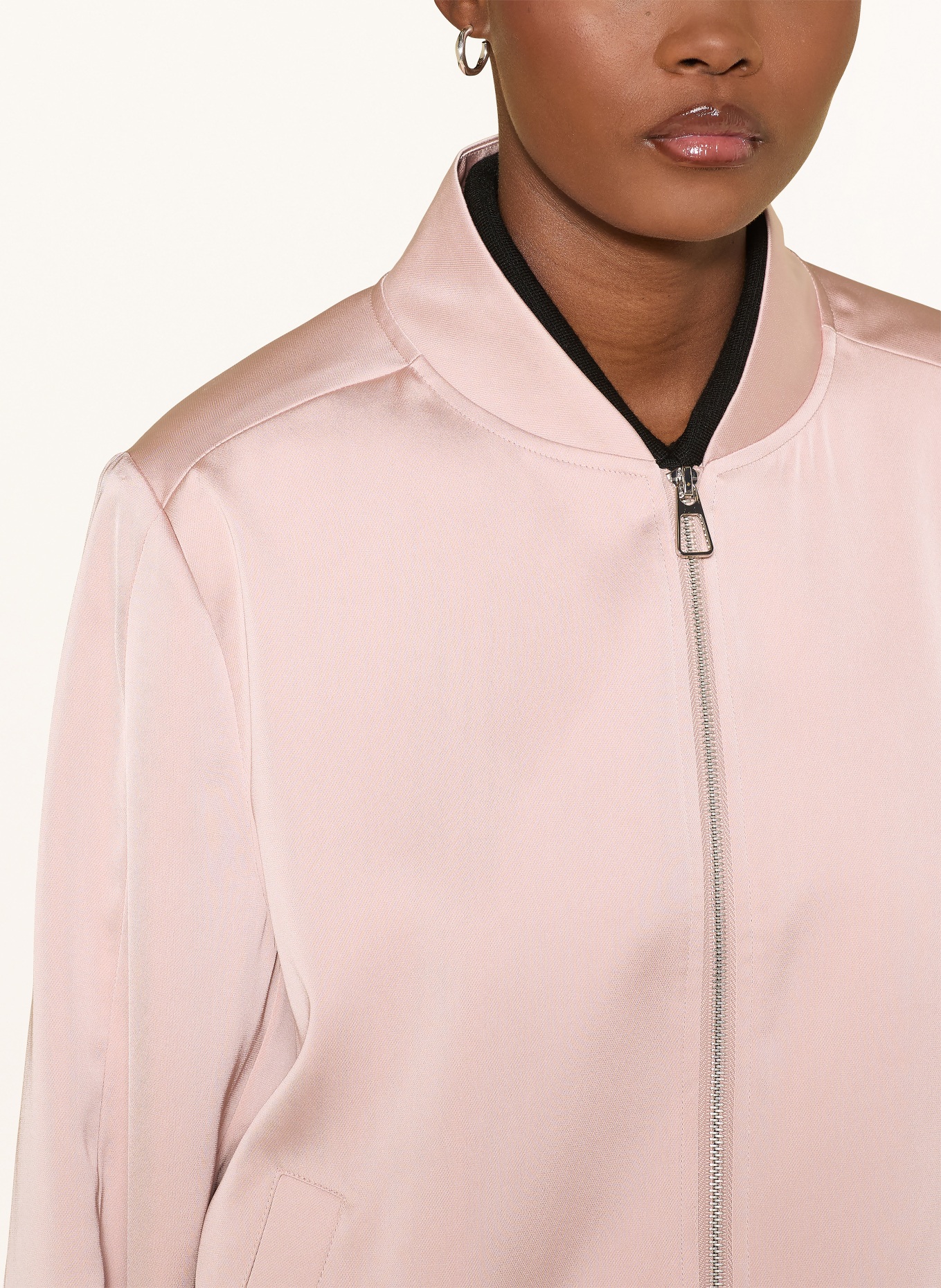 MRS & HUGS satin jacket: ROSE