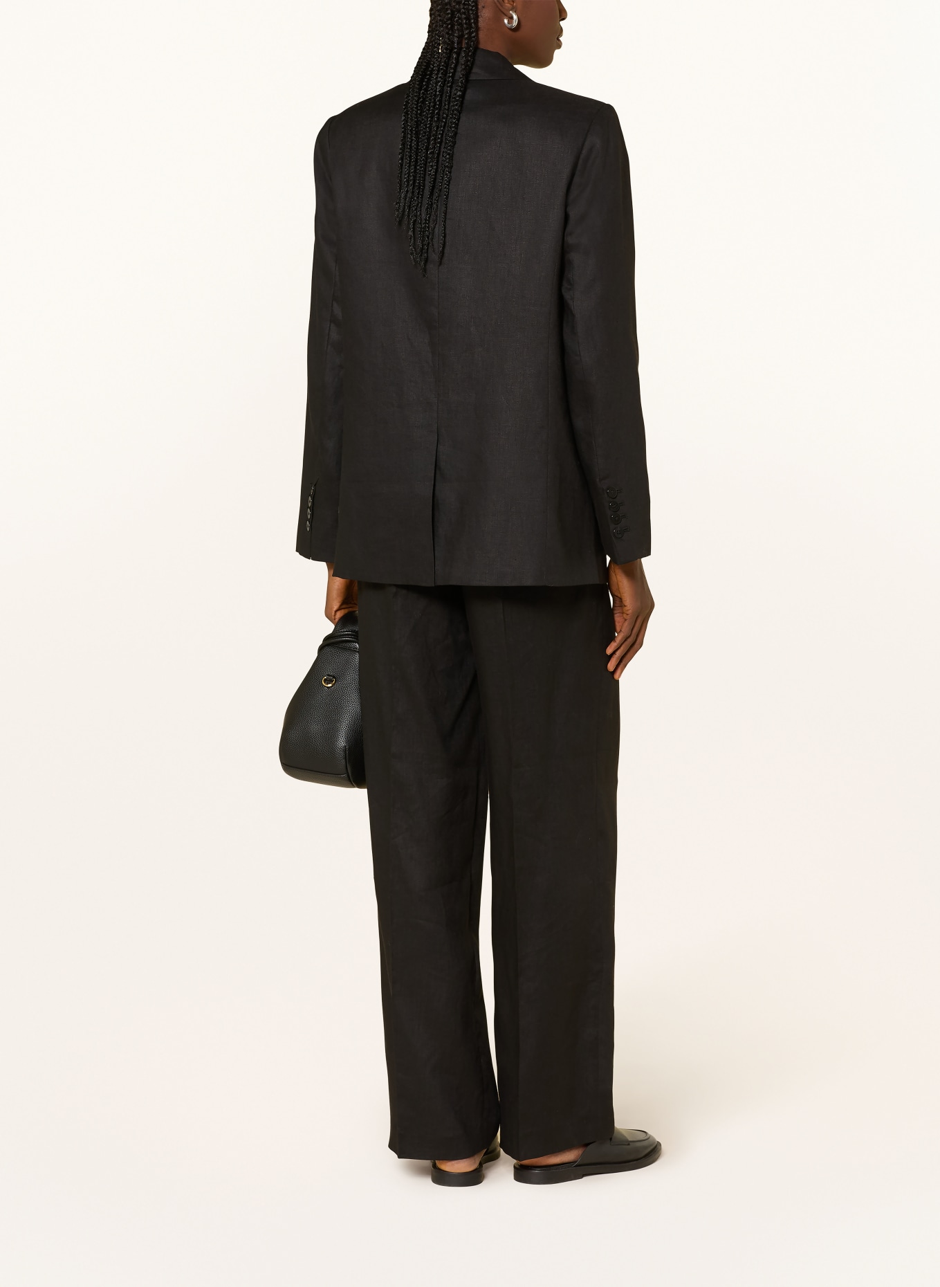 MRS & HUGS blazer en lin: NOIR