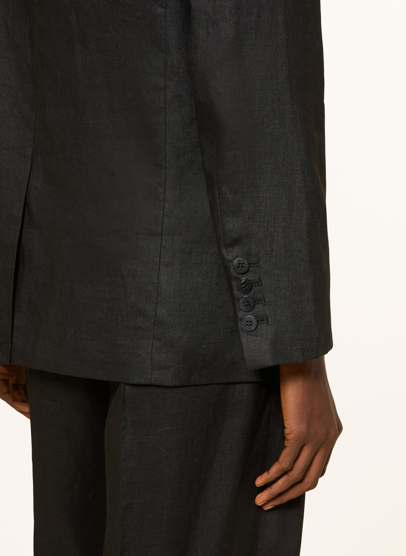 MRS & HUGS blazer en lin: NOIR