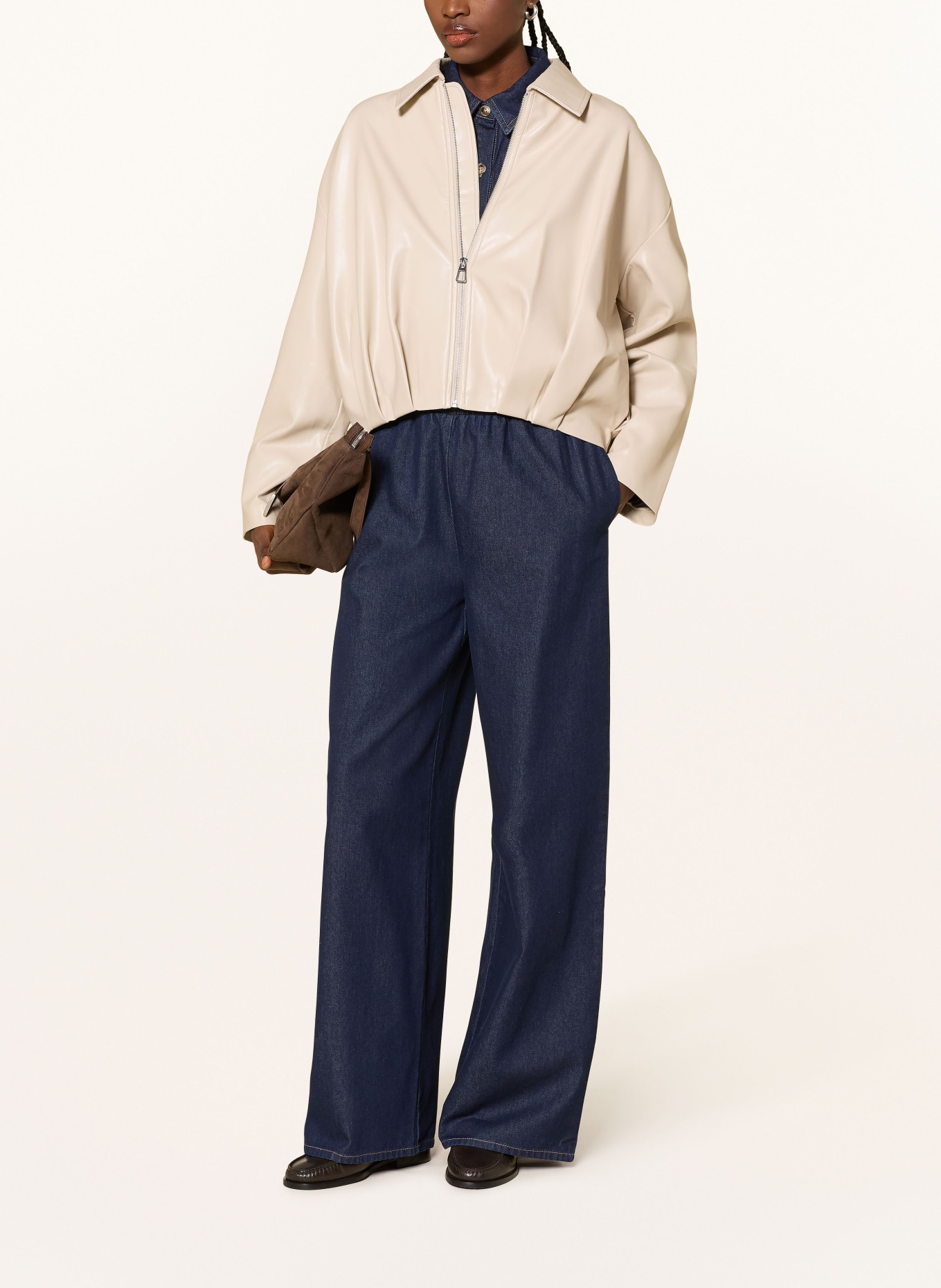 MRS & HUGS Blouson in Lederoptik: CREME