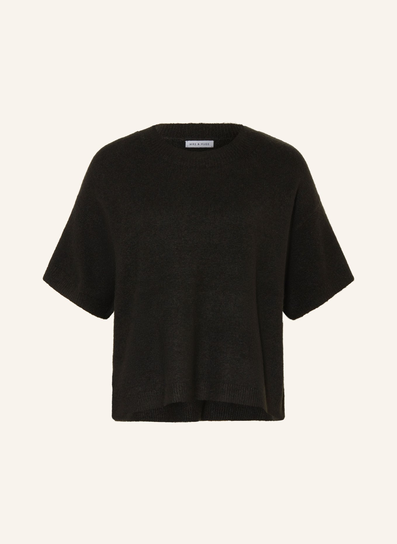 MRS & HUGS knit shirt: BLACK