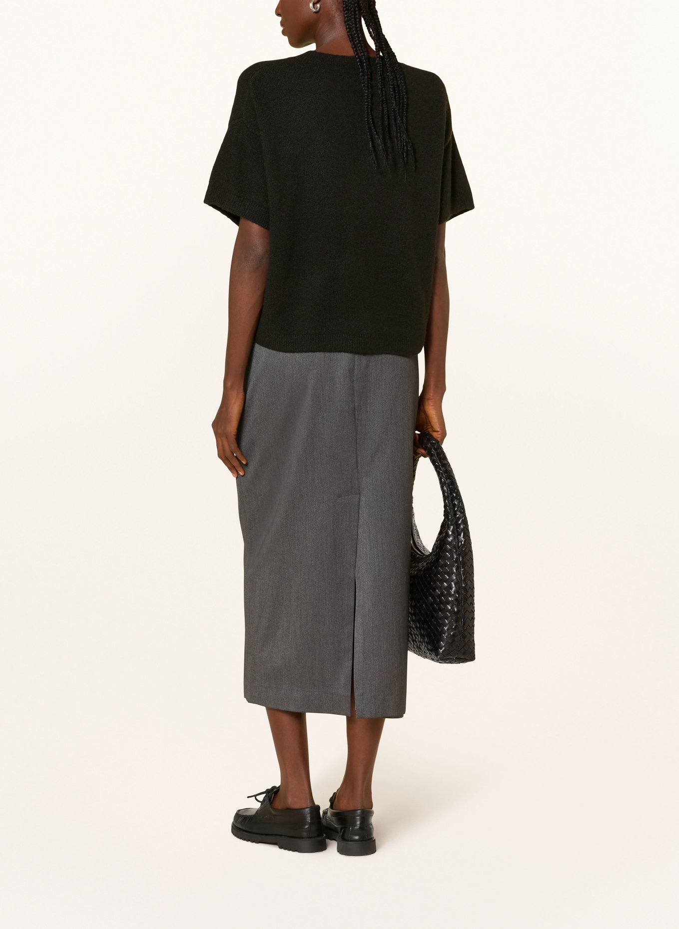 MRS & HUGS knit shirt: BLACK