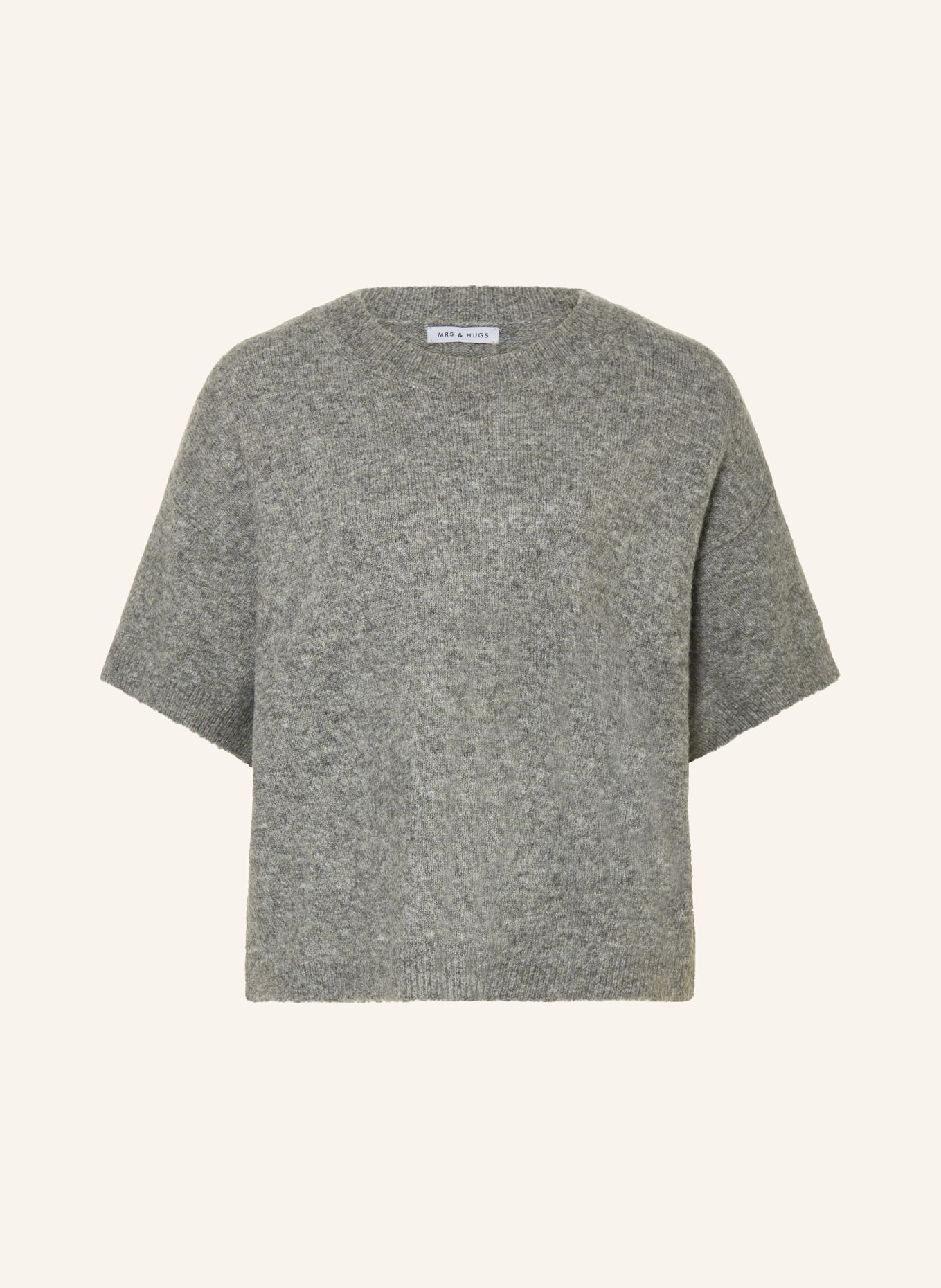 MRS & HUGS pletené tričko: ŠEDÁ