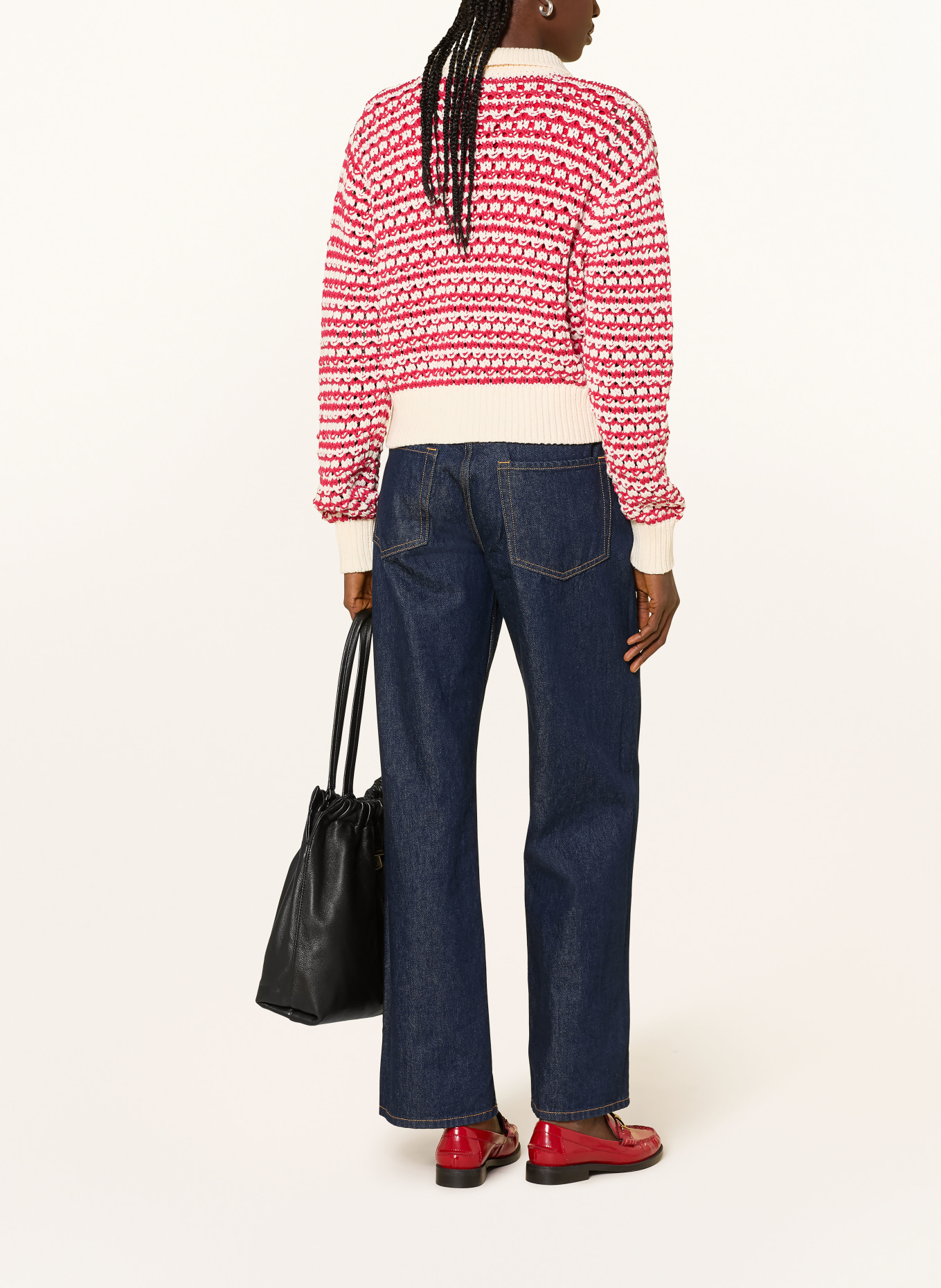 MRS & HUGS Strickjacke: ROT / CREME