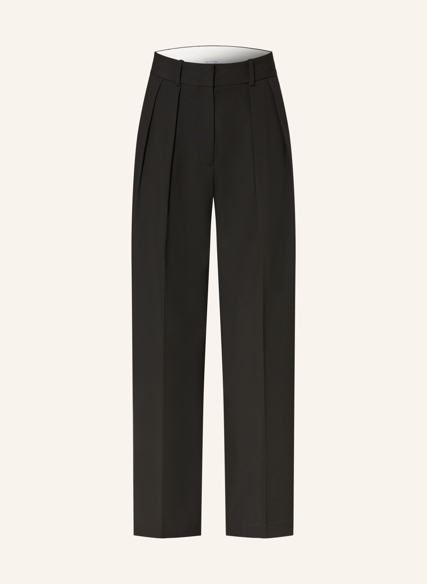 MRS & HUGS Spodnie z materiału typu marlene: CZARNY