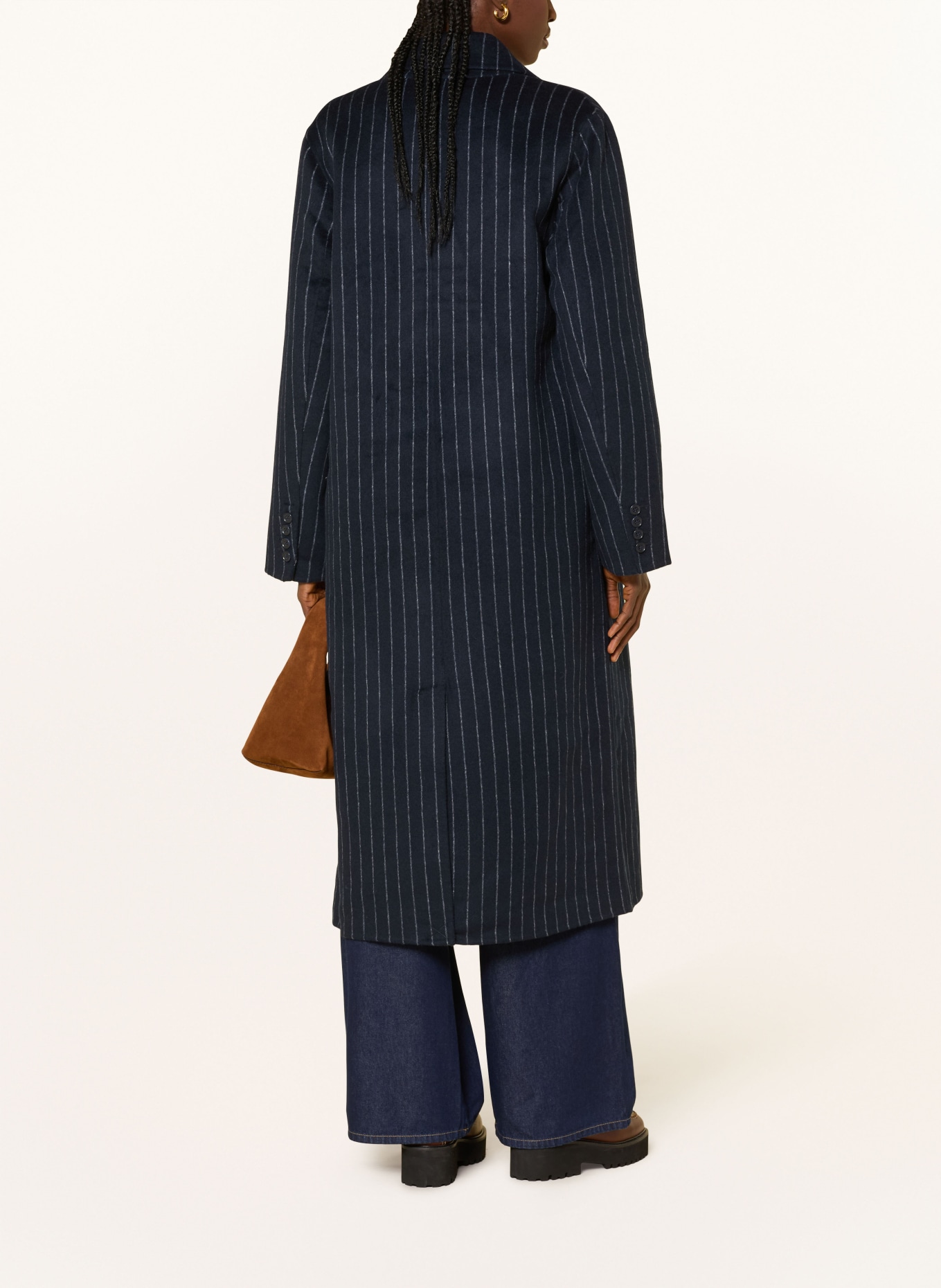 MRS & HUGS coat: DARK BLUE / BLUE GRAY