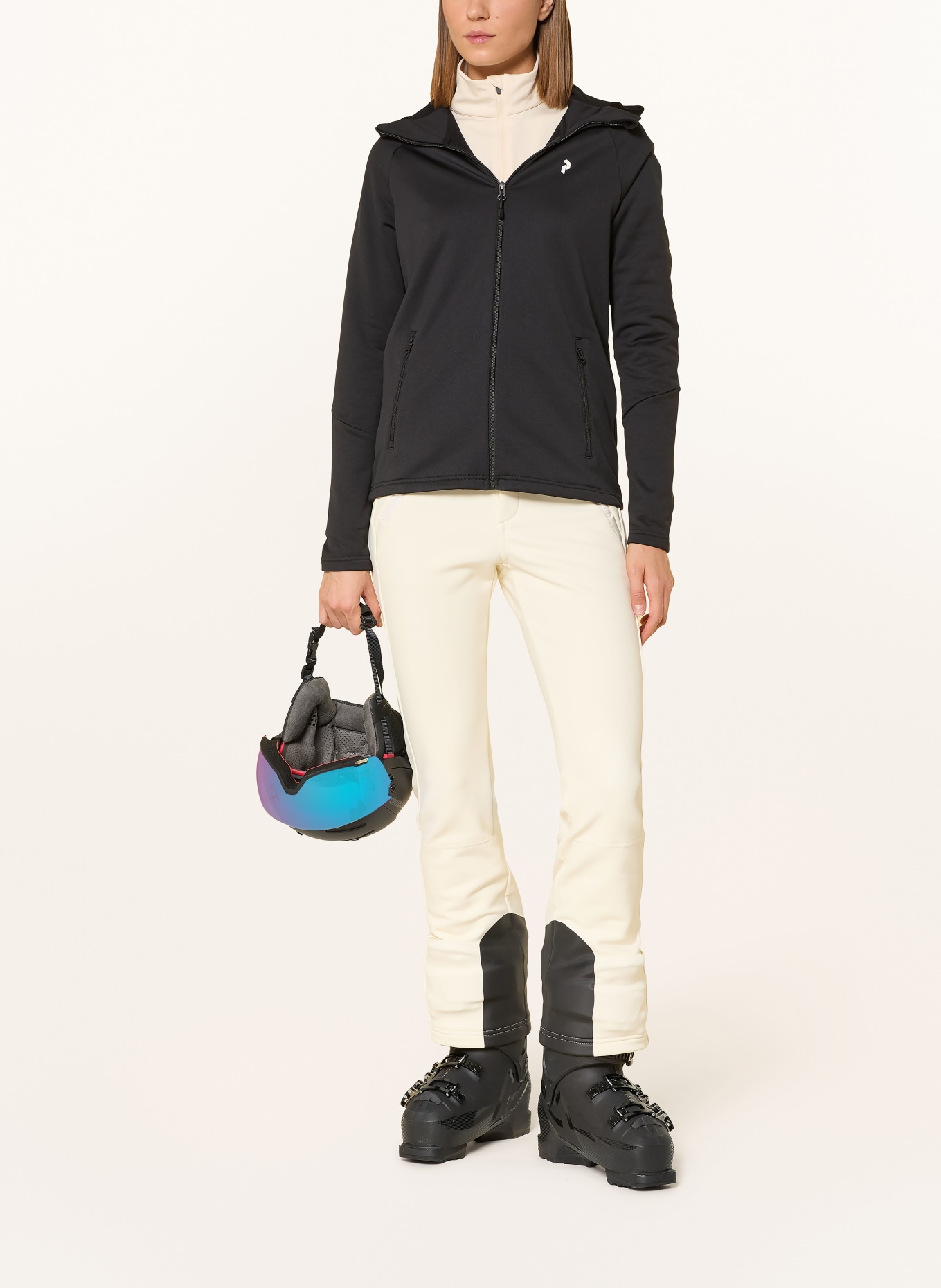 Peak Performance Midlayer-Jacke RIDER ESSENTIALS: SCHWARZ / WEISS