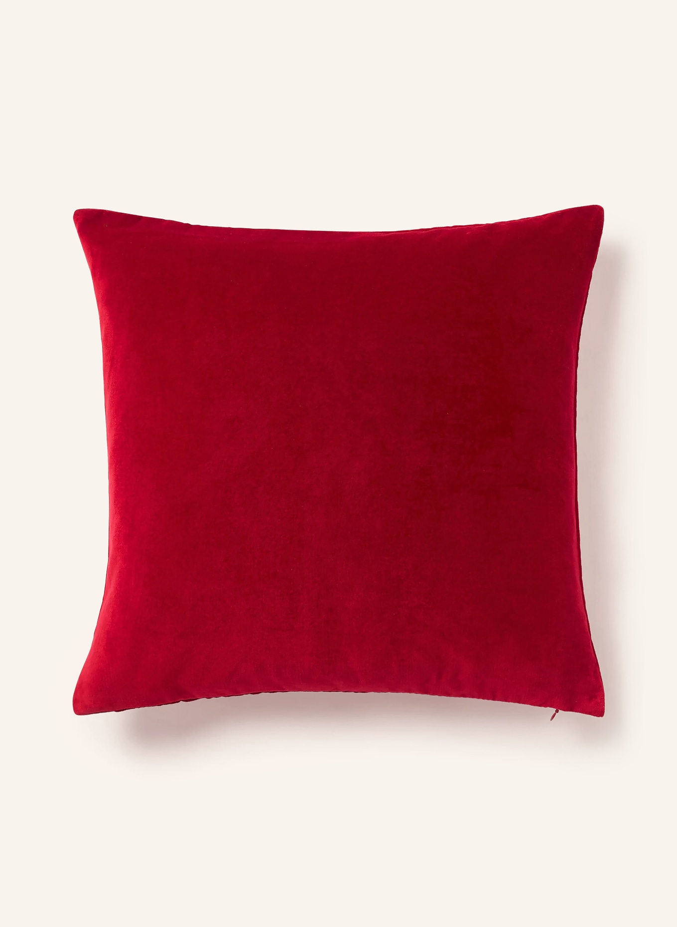 Westwing Collection Dekorativní povlak na polštář DARVA ze sametu: TMAVĚ ČERVENÁ / TMAVĚ ZELENÁ / BÍLÁ