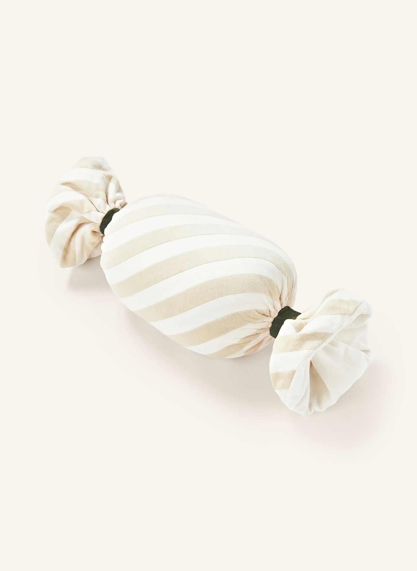 Westwing Collection Dekokissen BOMBOM aus Samt: BEIGE / WEISS