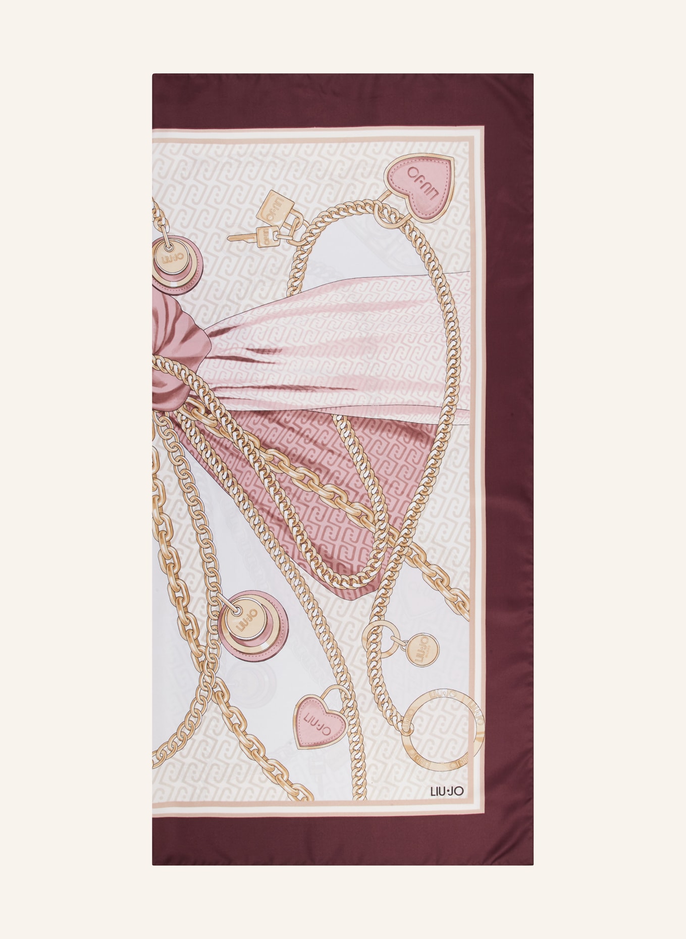 LIU JO látka: RŮŽOVÁ / KRÉMOVÁ / TMAVĚ FIALOVÁ