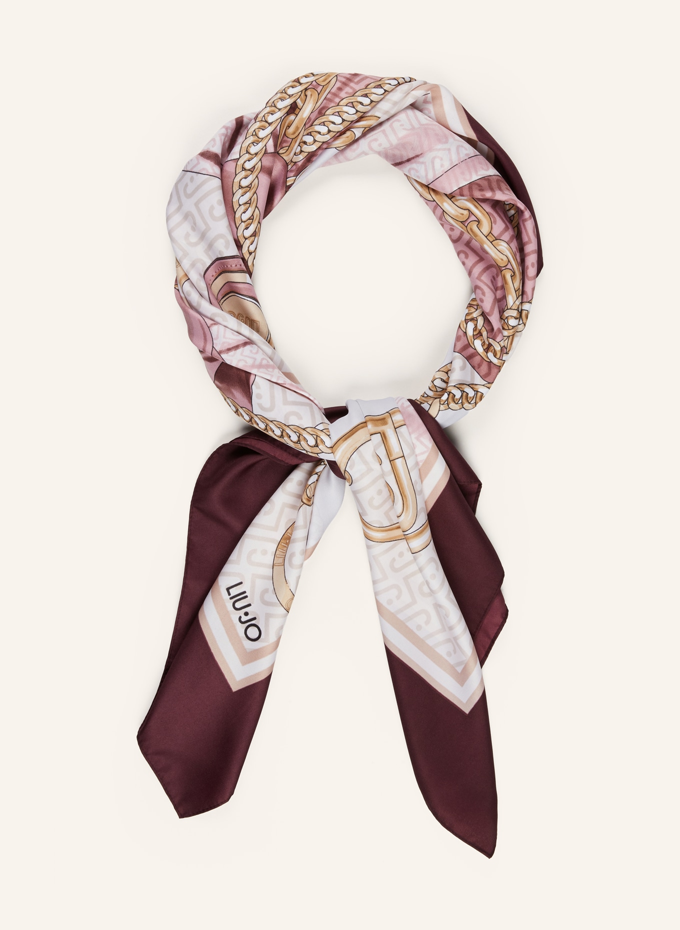 LIU JO látka: RŮŽOVÁ / KRÉMOVÁ / TMAVĚ FIALOVÁ