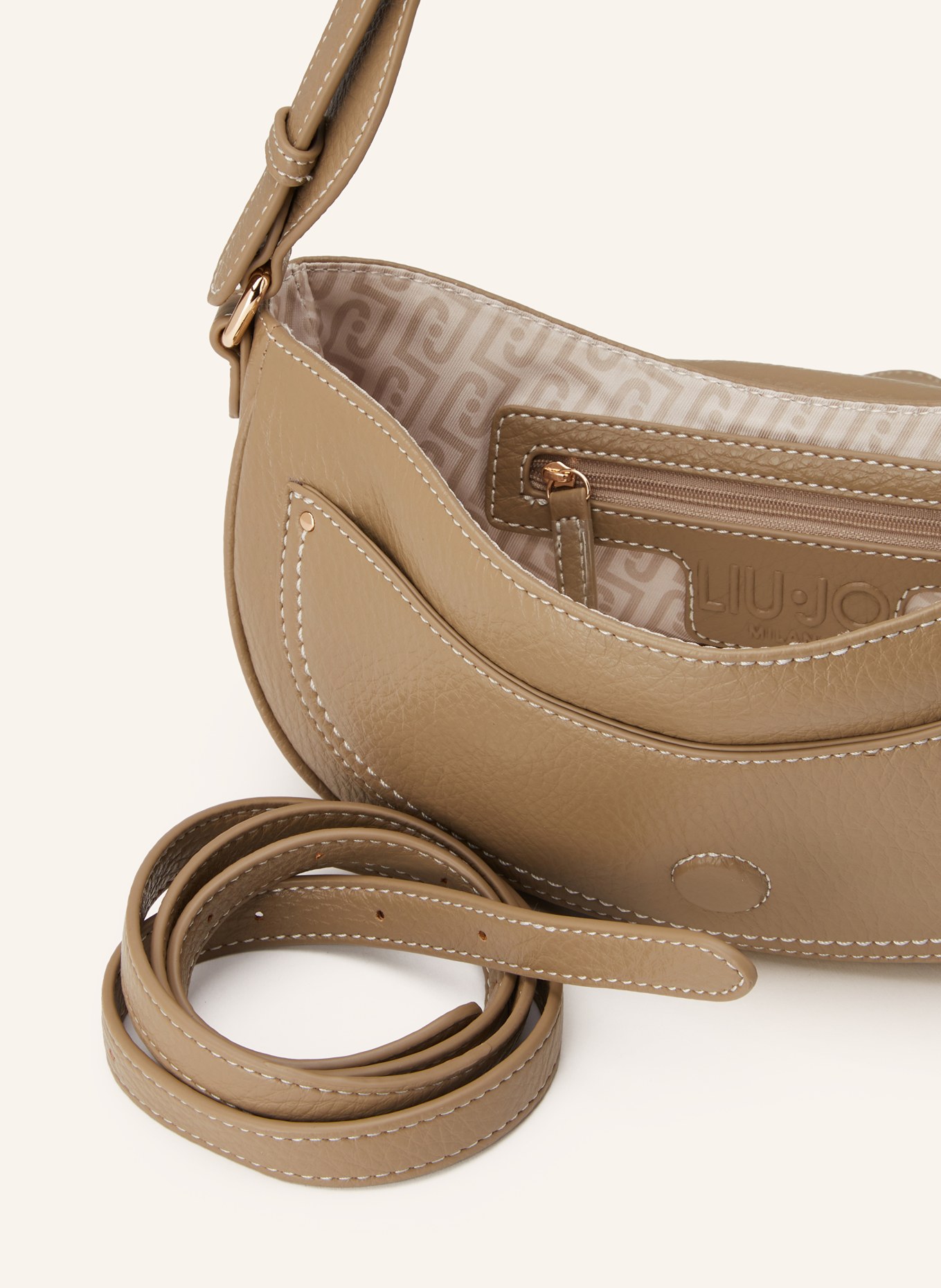 LIU JO Schultertasche: HELLBRAUN / GOLD