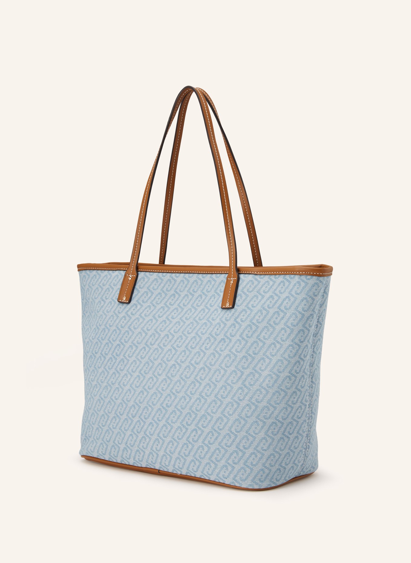 LIU JO shopper: LIGHT BLUE / GOLD / BROWN