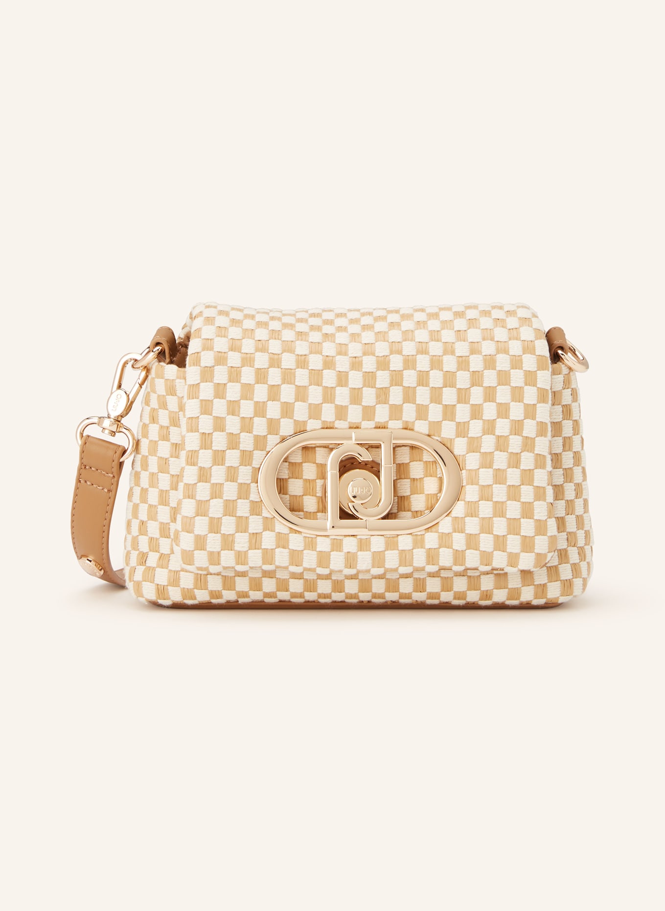 LIU JO shoulder bag: COGNAC / GOLD / CREAM