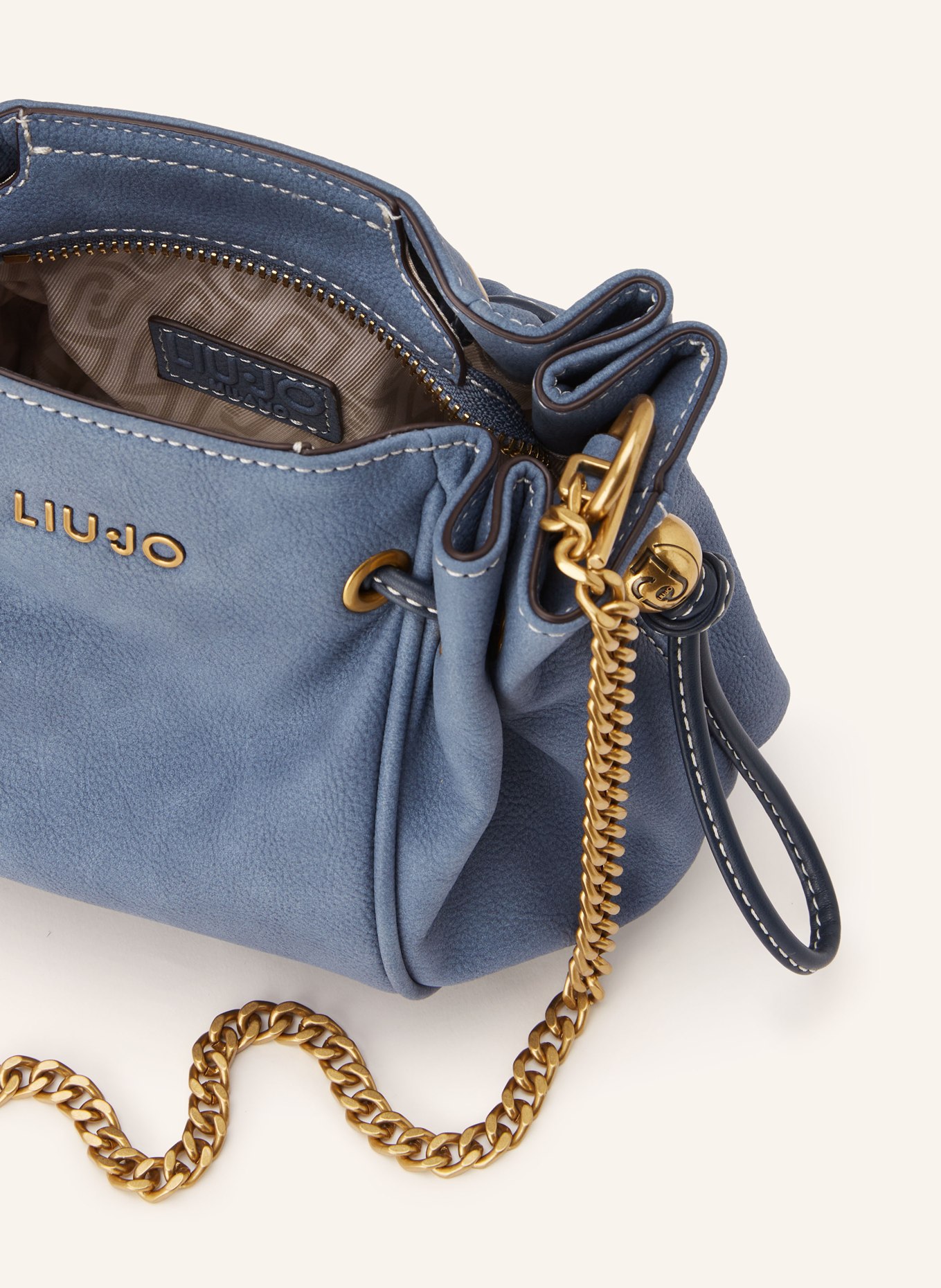 LIU JO Beuteltasche: BLAU / GOLD