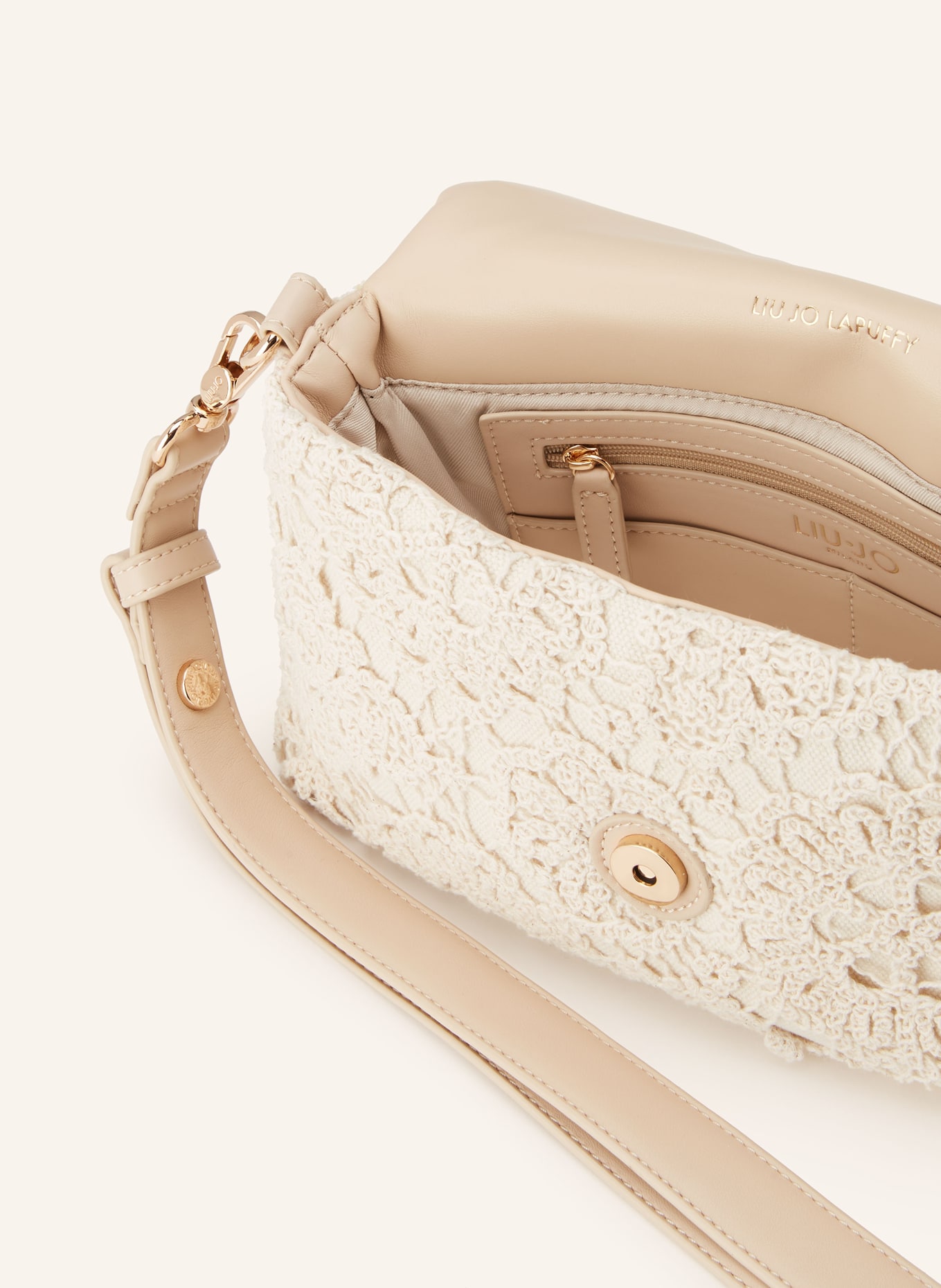 LIU JO shoulder bag: CREAM / GOLD