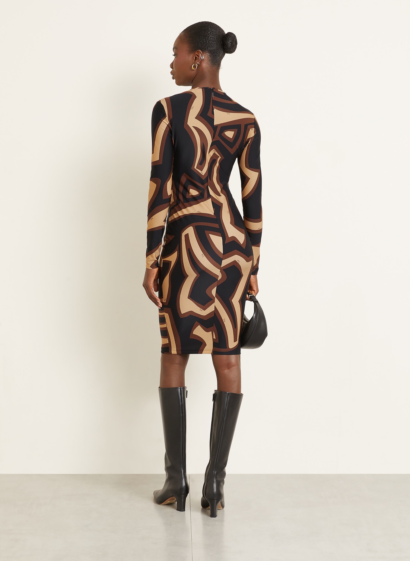 PUCCI Etuikleid: BRAUN / BEIGE / SCHWARZ