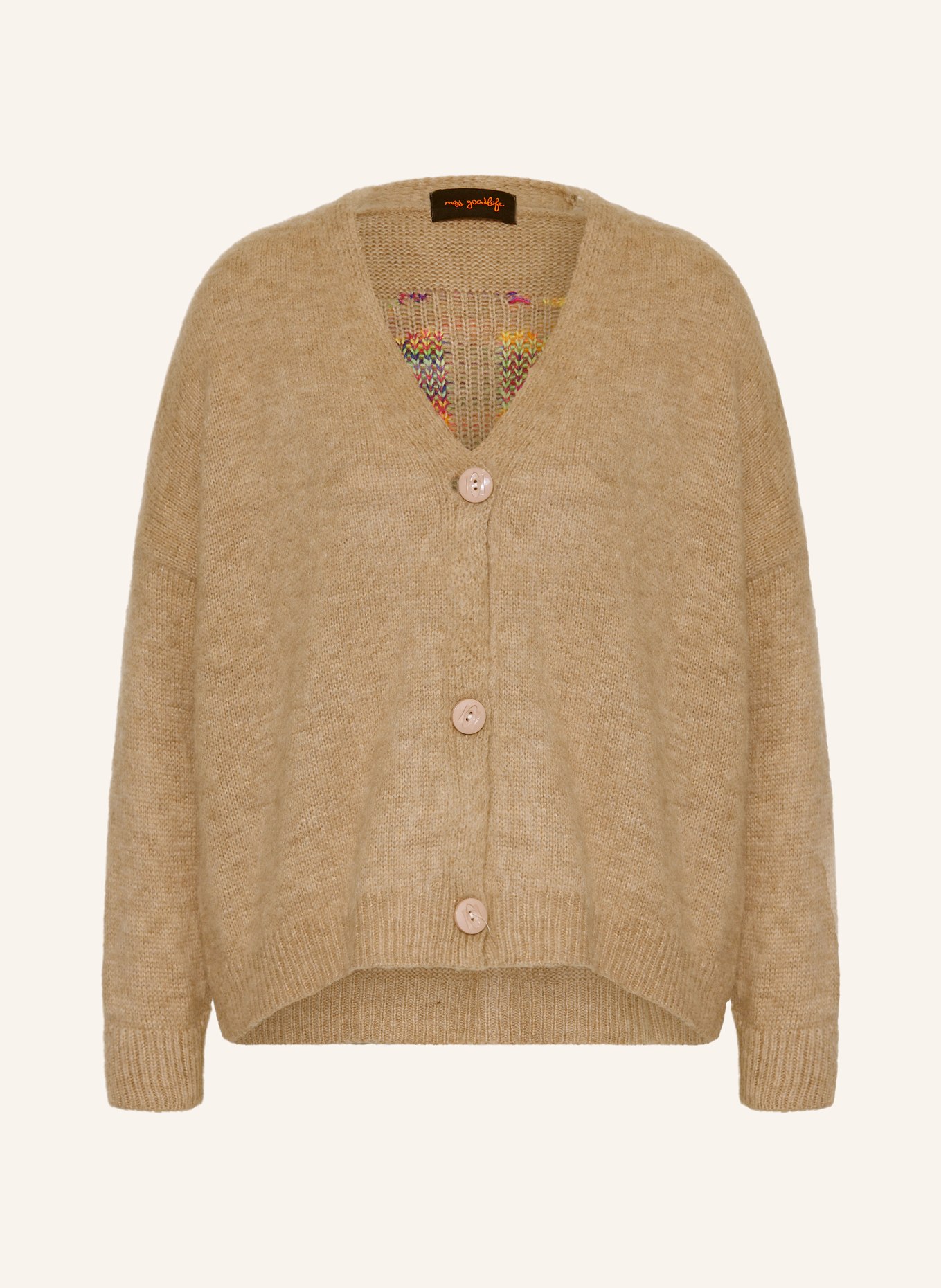 miss goodlife Strickjacke mit Alpaka: HELLBRAUN