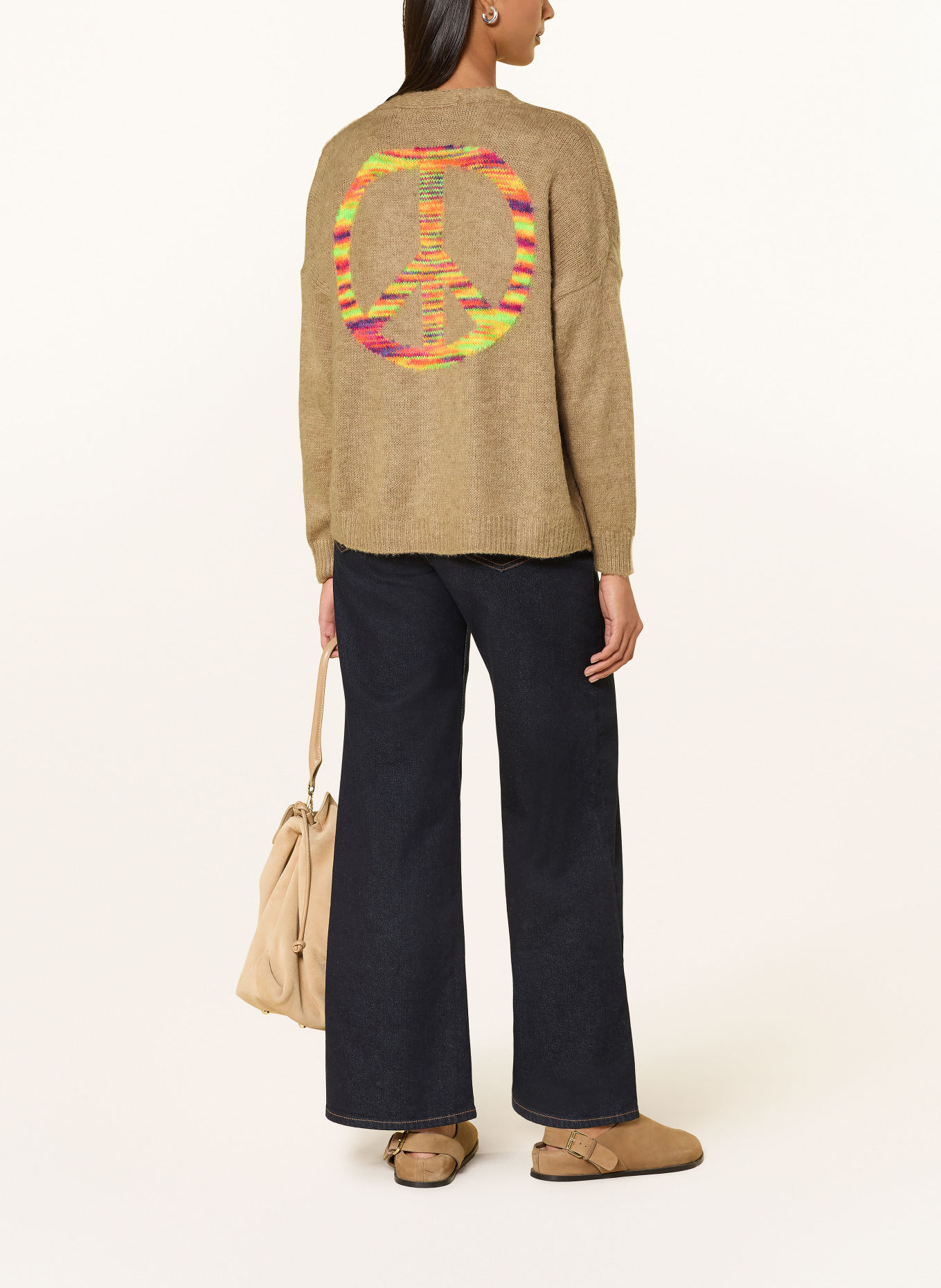 miss goodlife Strickjacke mit Alpaka: HELLBRAUN