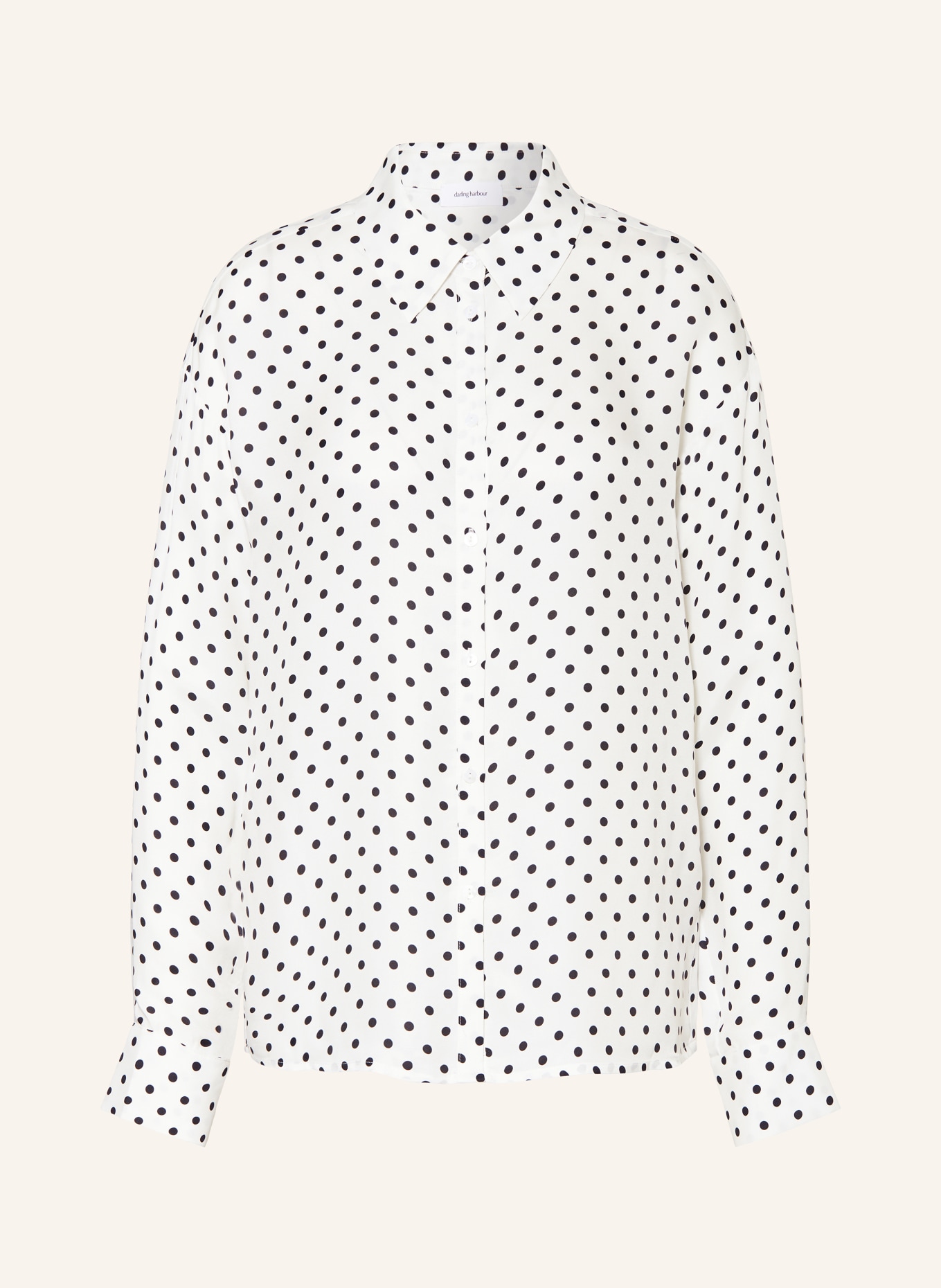 darling harbour Hemdbluse mit Seide: offwhite / black