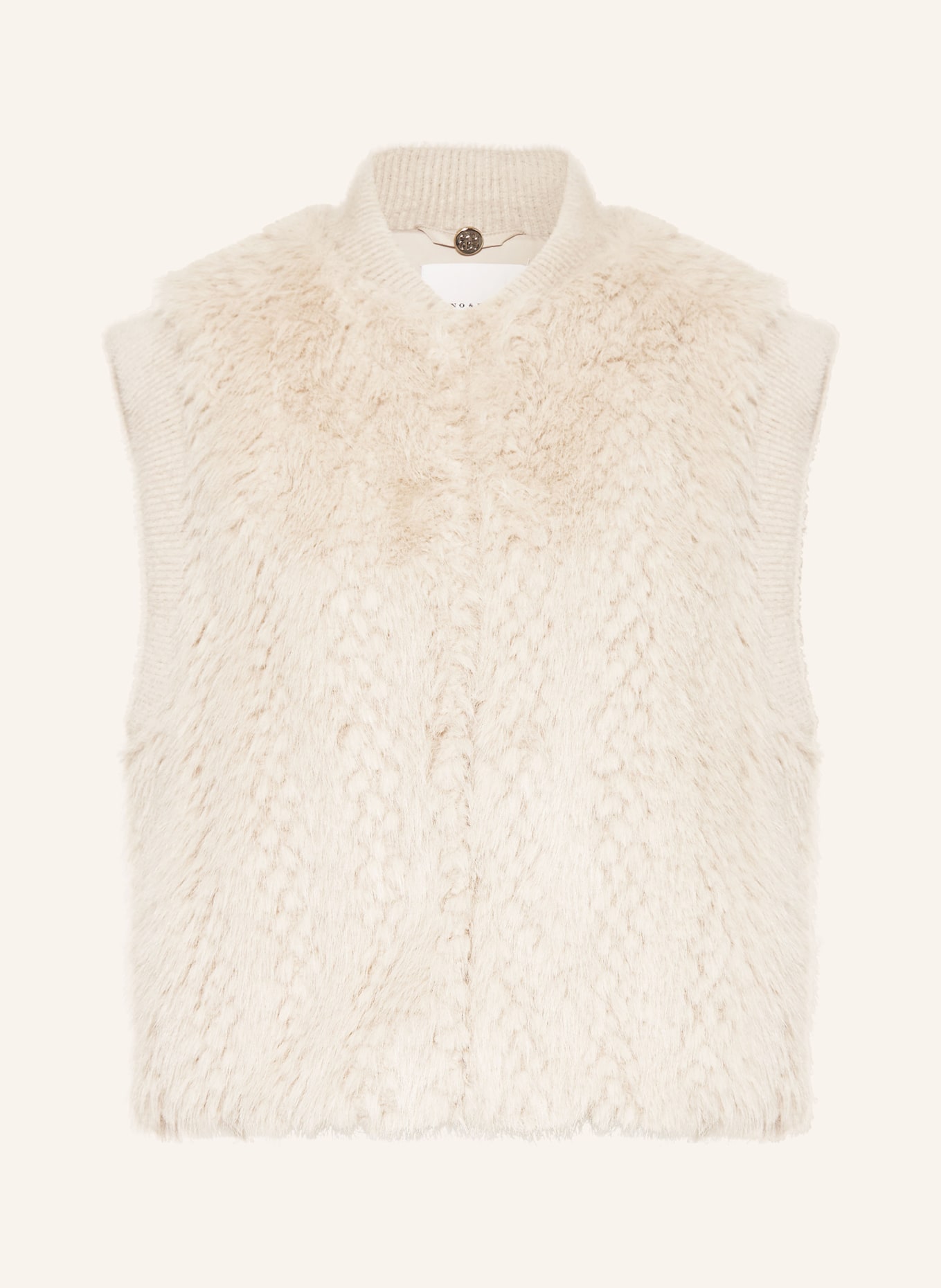 RINO & PELLE Kunstfell-Weste: HELLGRAU