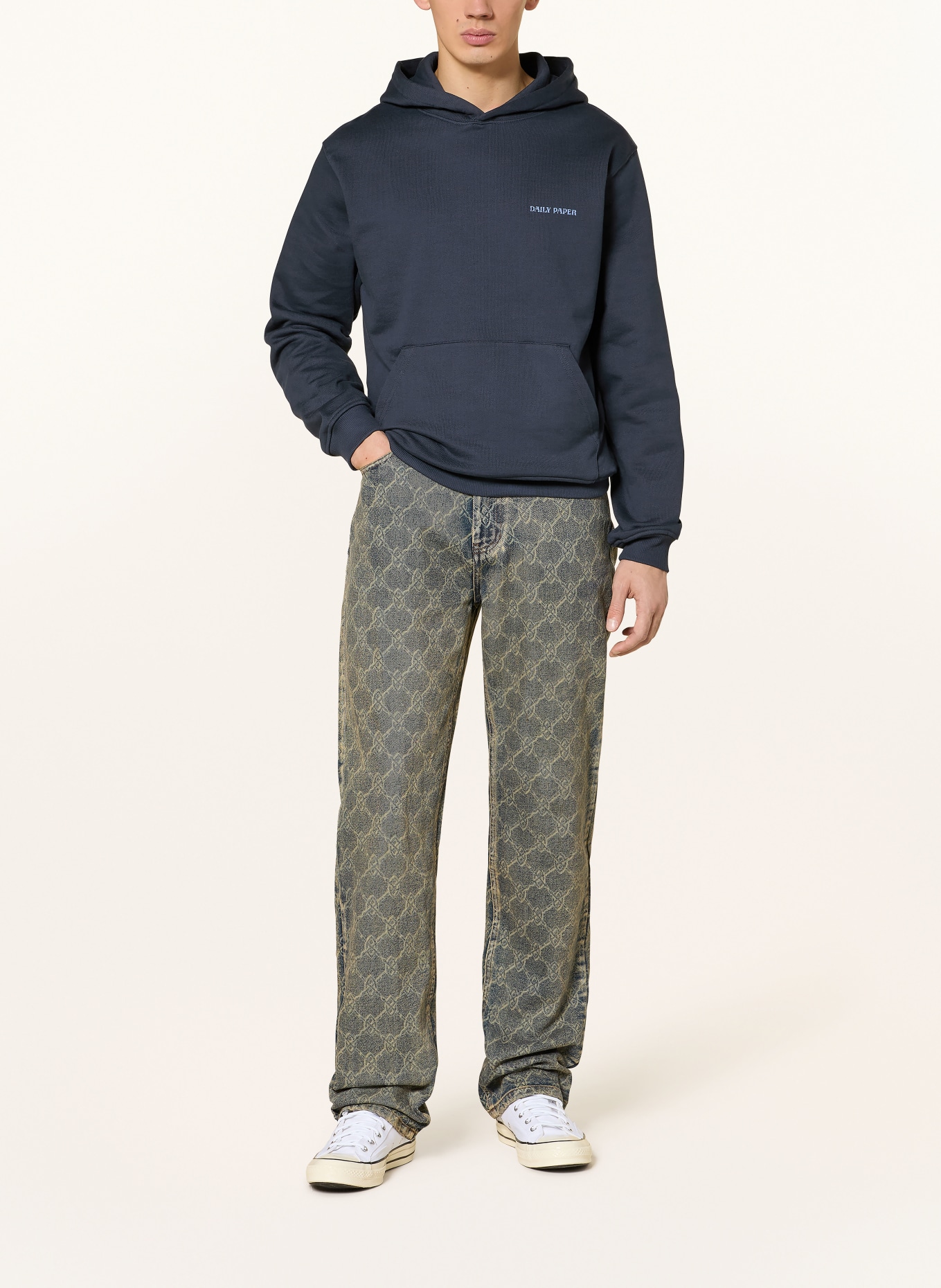 DAILY PAPER Hoodie: DUNKELBLAU / HELLBLAU