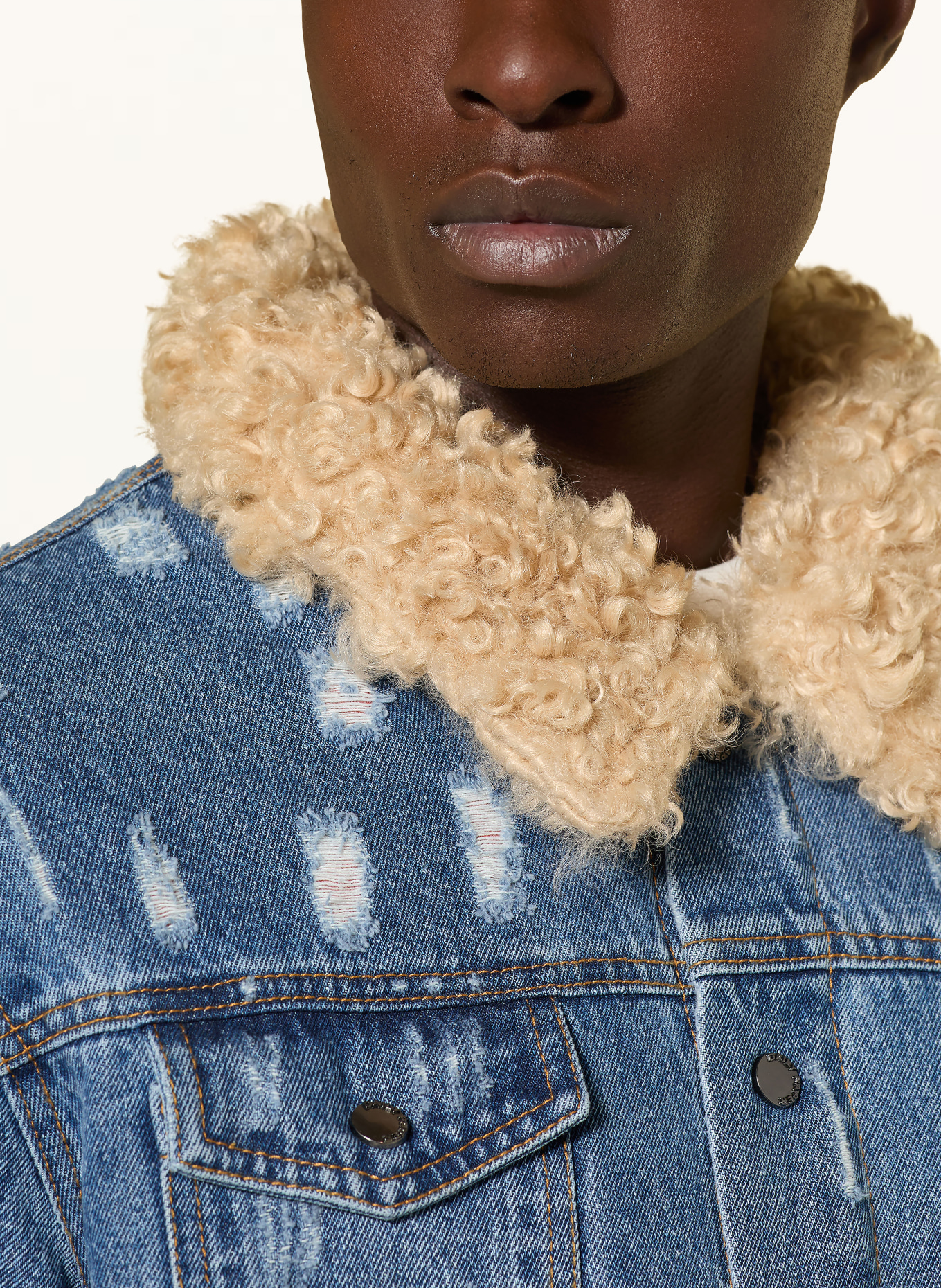 DAILY PAPER Jeansjacke zum Wenden: BLAU / BEIGE