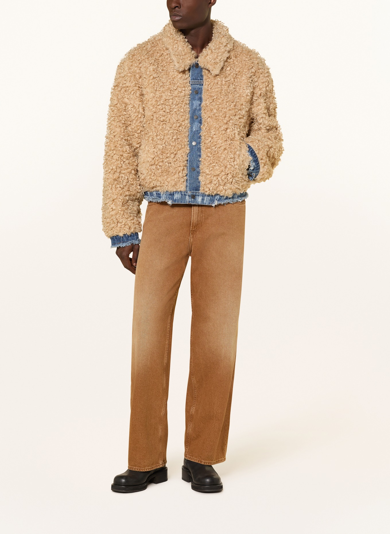 DAILY PAPER Jeansjacke zum Wenden: BLAU / BEIGE