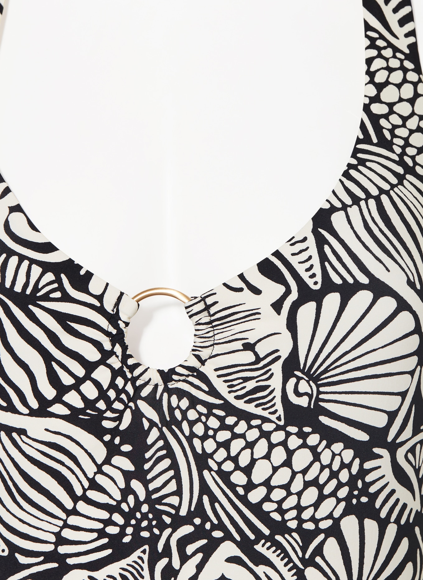 SEAFOLLY Neckholder-Badeanzug SHELLS: SCHWARZ / CREME