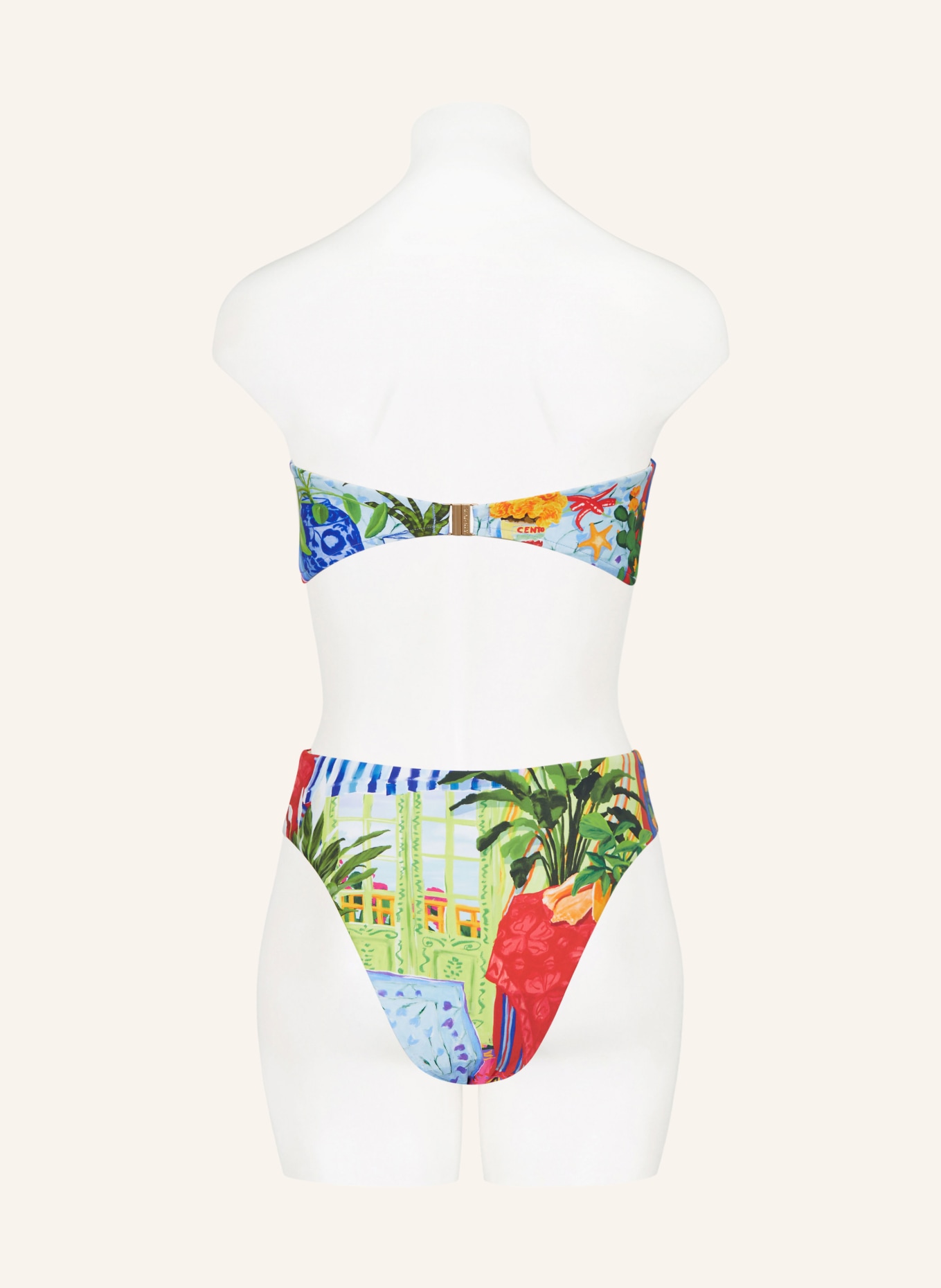 SEAFOLLY Highwaist-Bikini-Hose LA BOCA: GRÜN / ROT / GELB