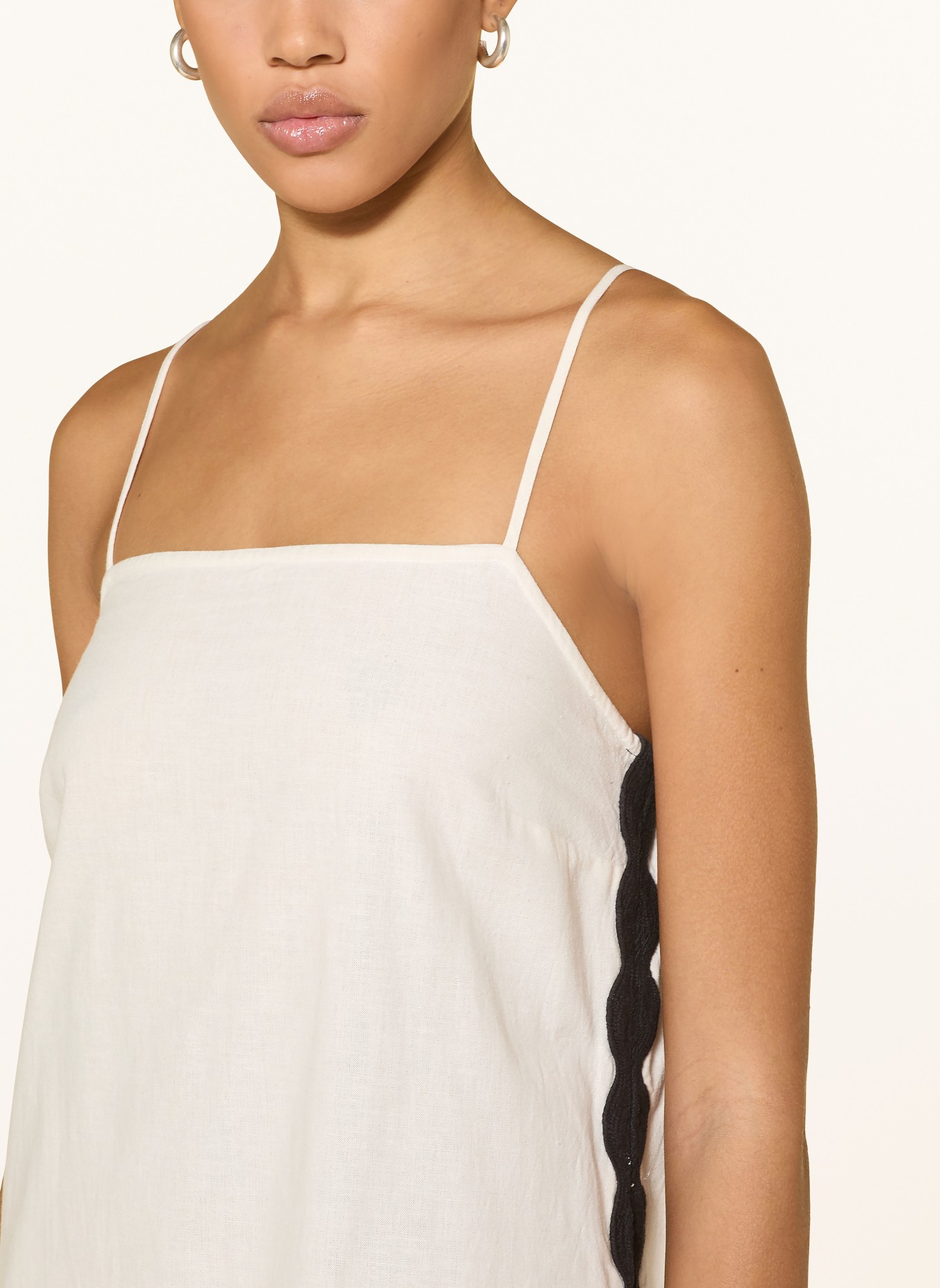 SEAFOLLY Strandkleid: ECRU / SCHWARZ