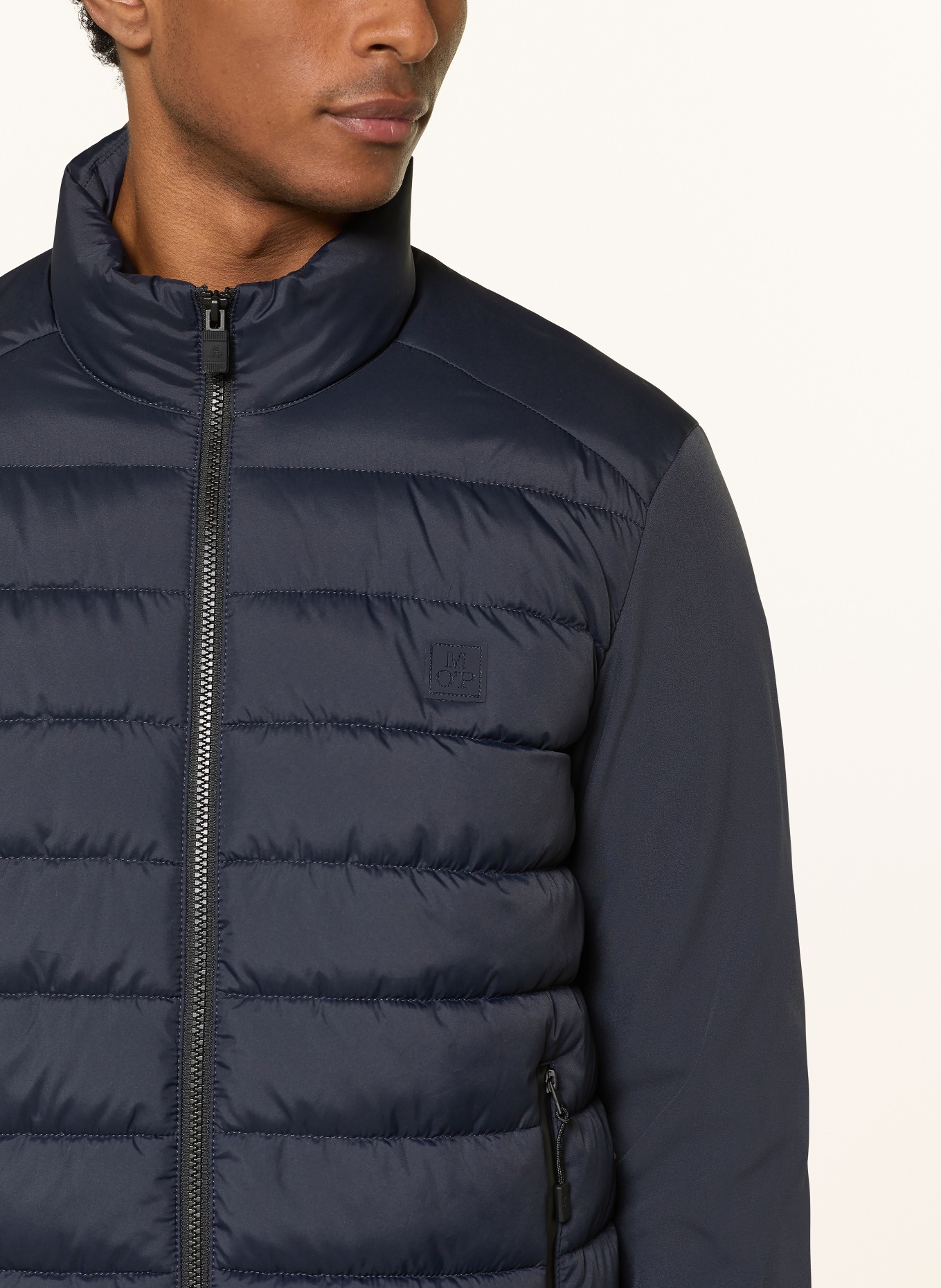 Marc O'Polo Steppjacke im Materialmix: DUNKELBLAU