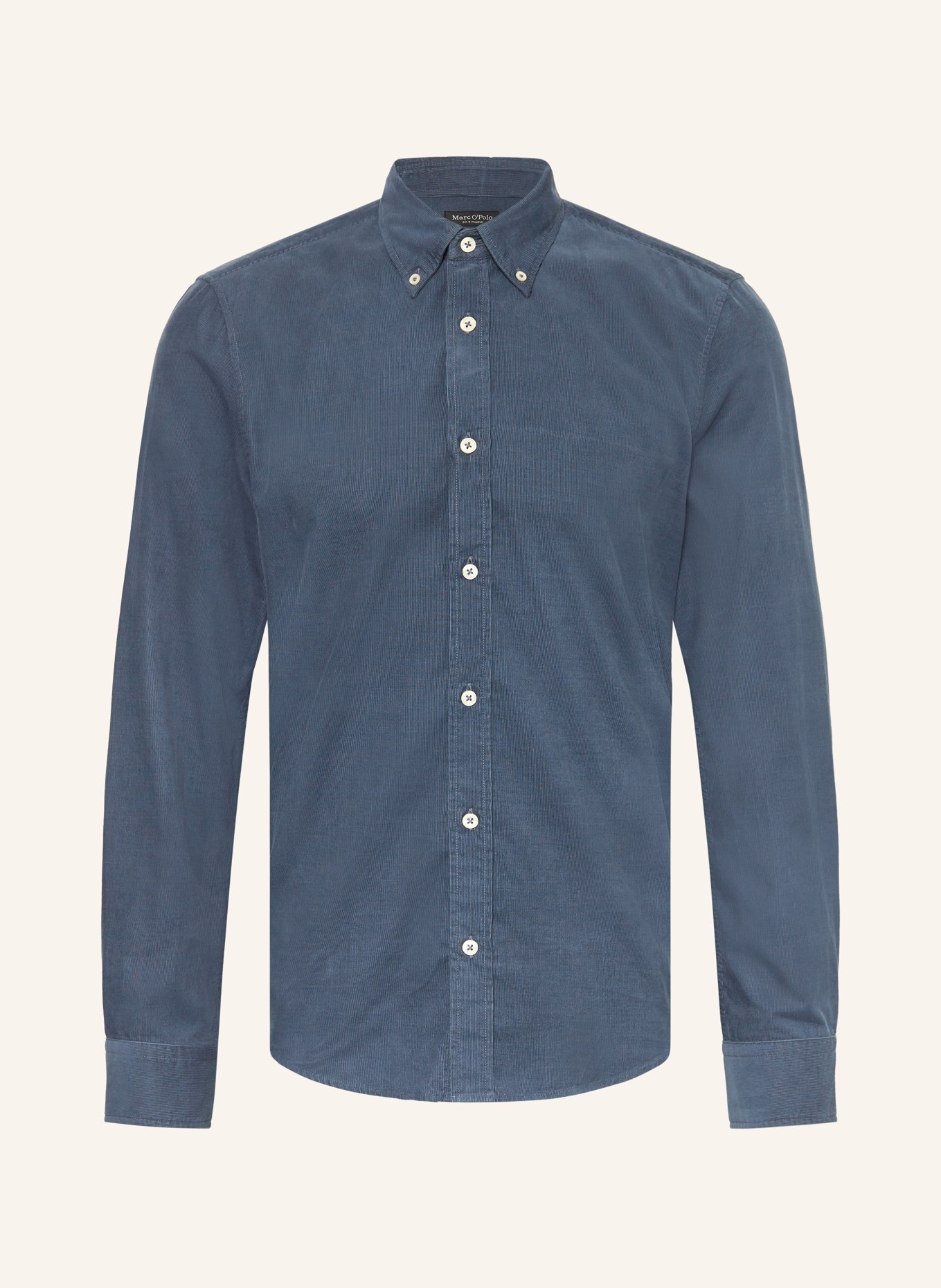Marc O'Polo Cordhemd Shaped Fit: DUNKELBLAU