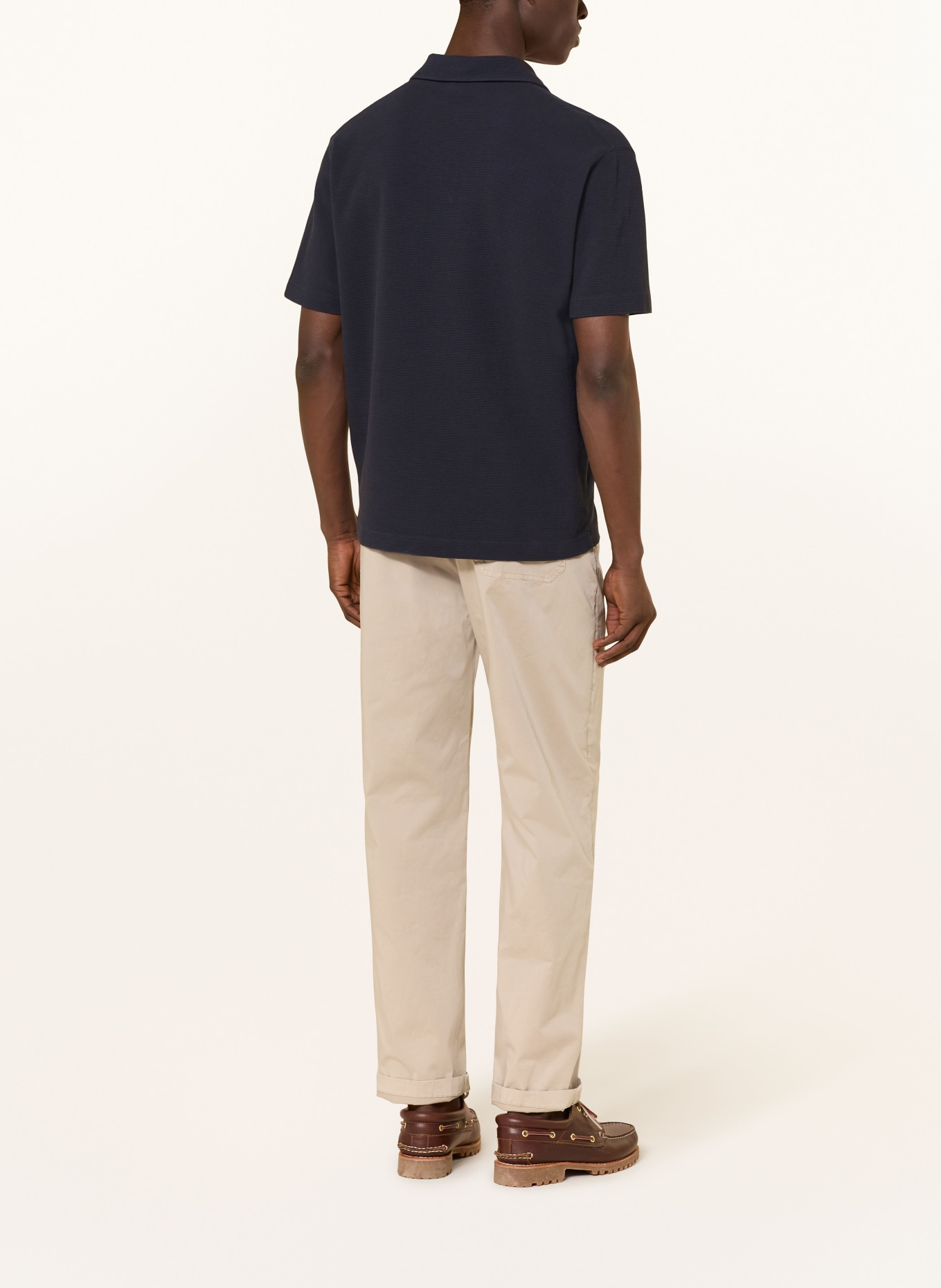 CLOSED Piqué-poloshirt: DONKERBLAUW