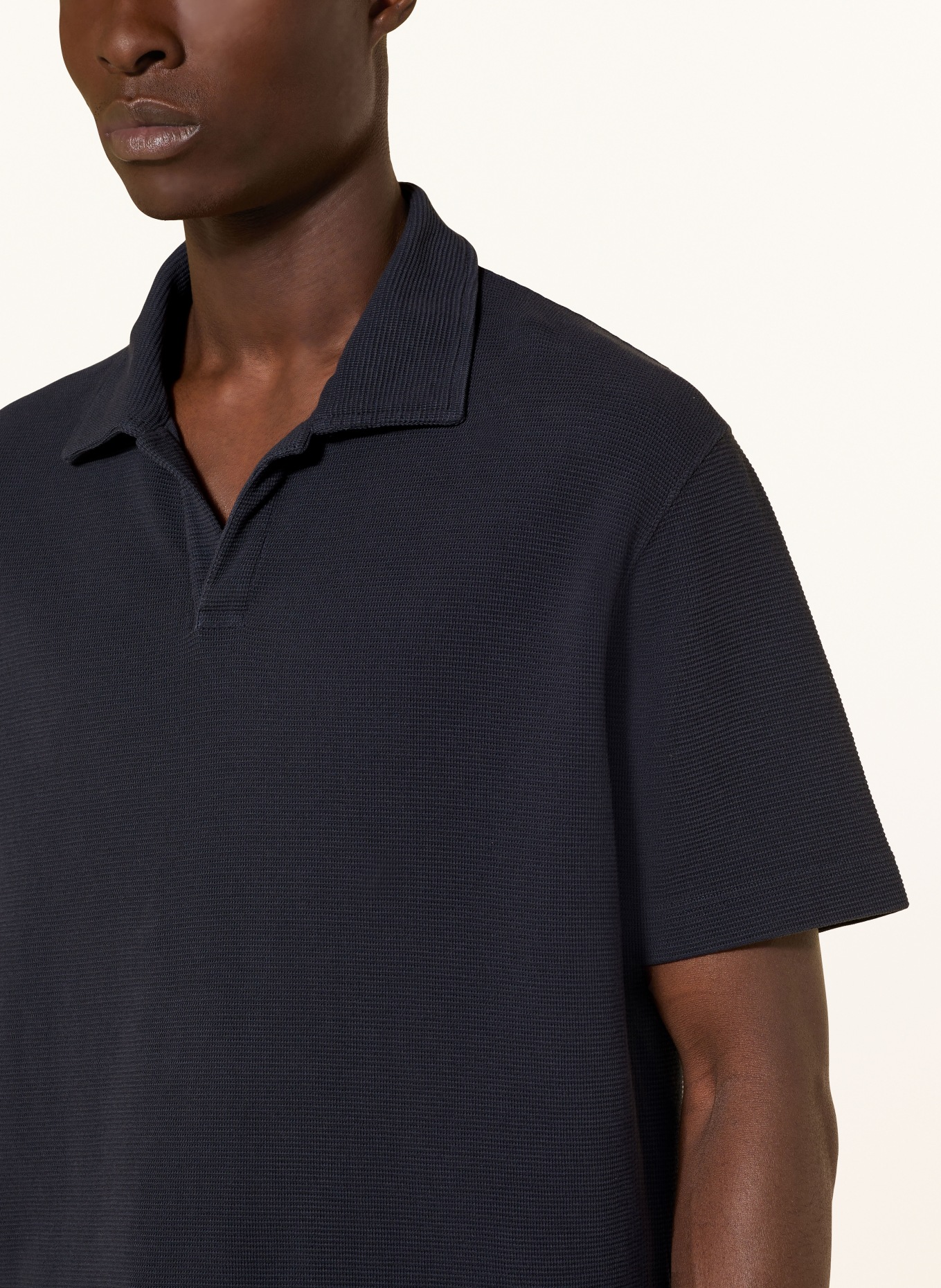 CLOSED Piqué-poloshirt: DONKERBLAUW