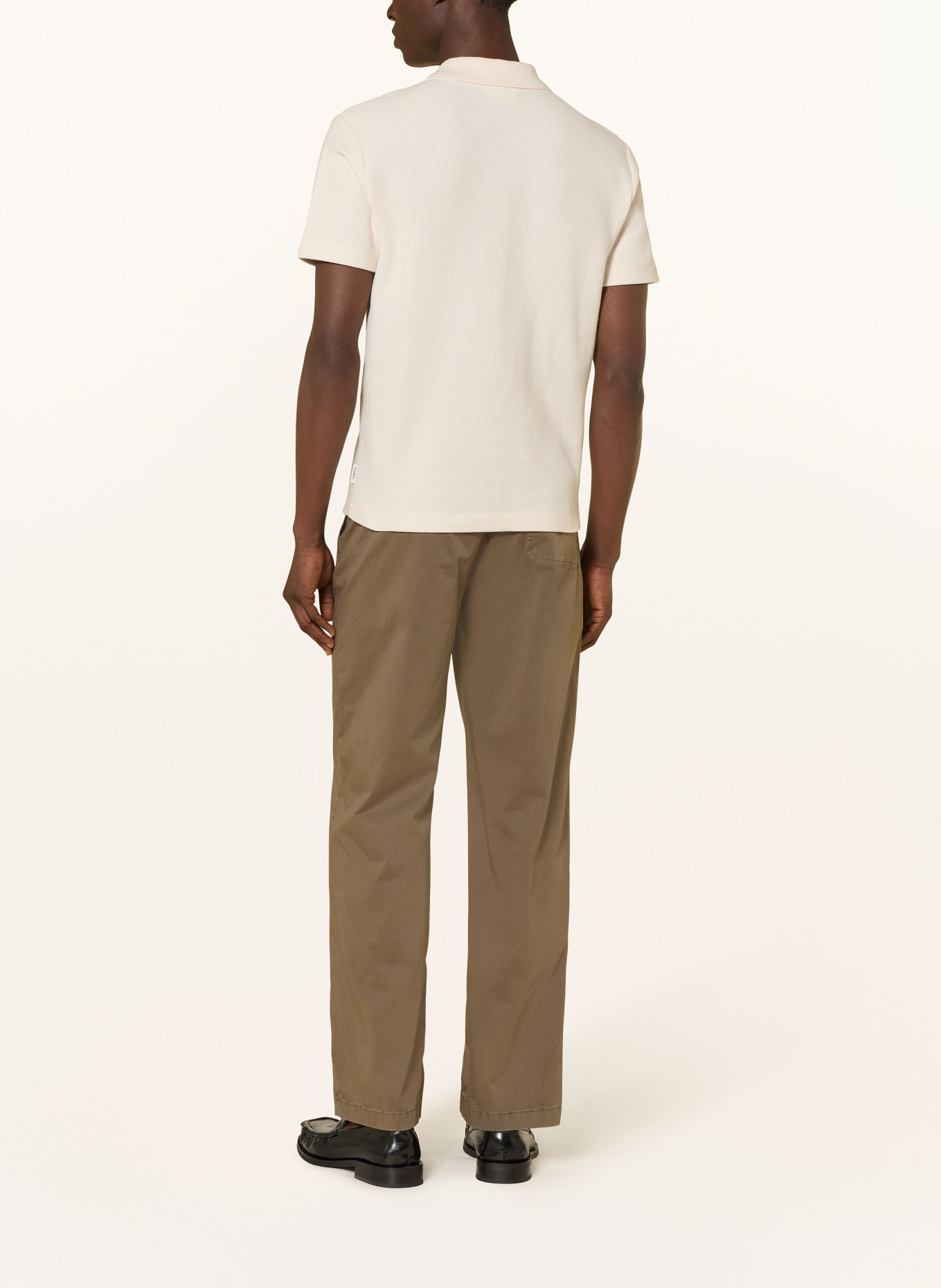 CLOSED Gebreid poloshirt: ECRU