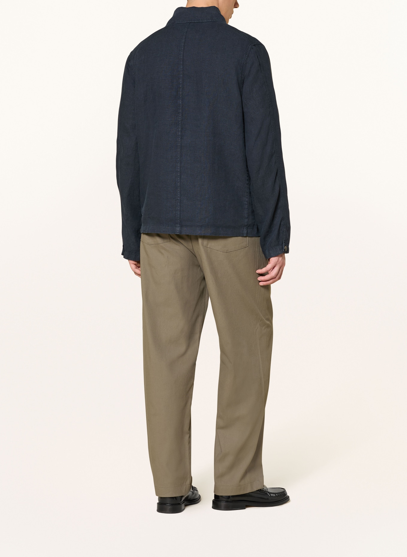 CLOSED Leinen-Overjacket: DUNKELBLAU