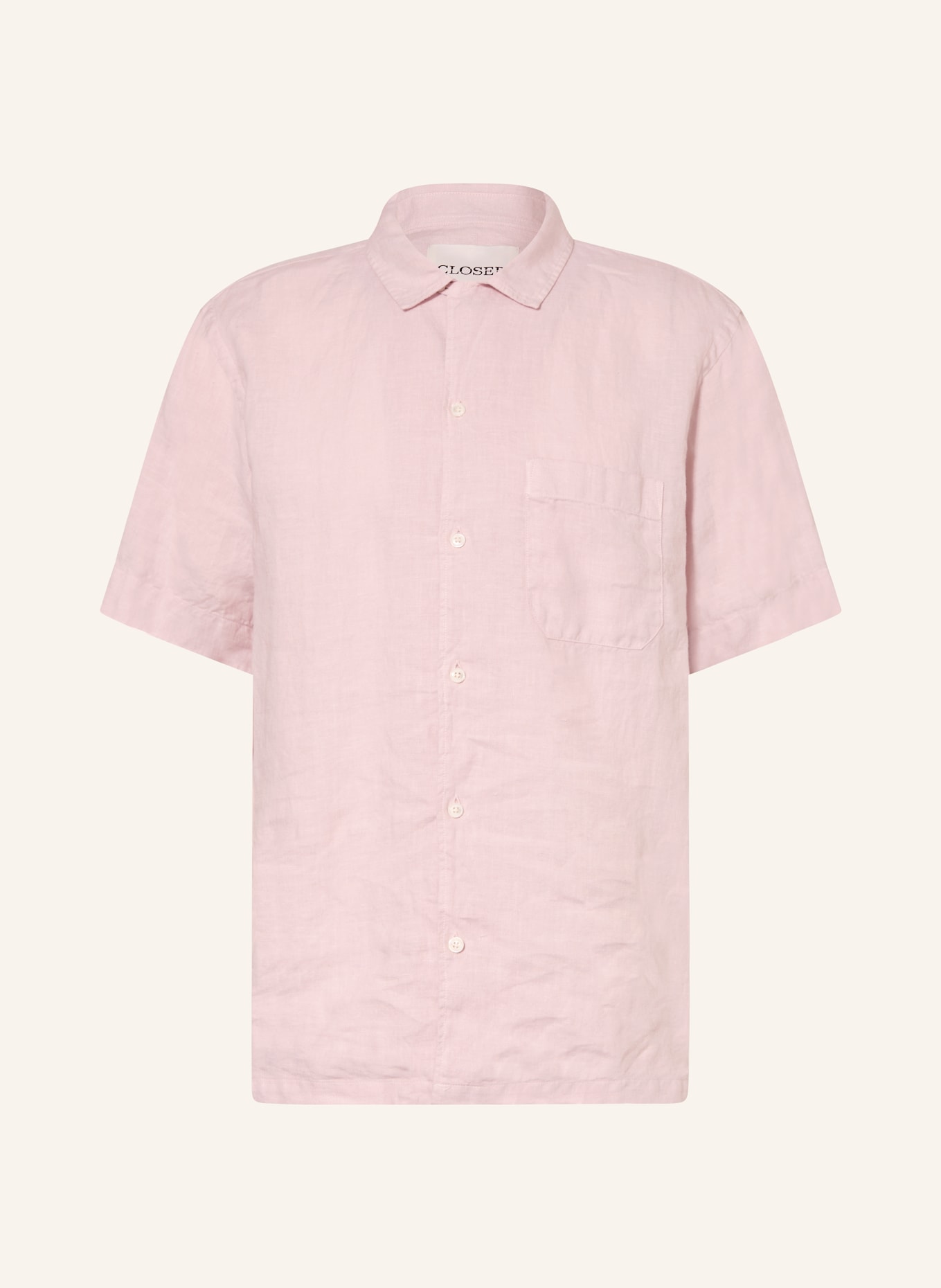 CLOSED Korte mouwen overhemd Comfort Fit van linnen: ROSE CLAIR