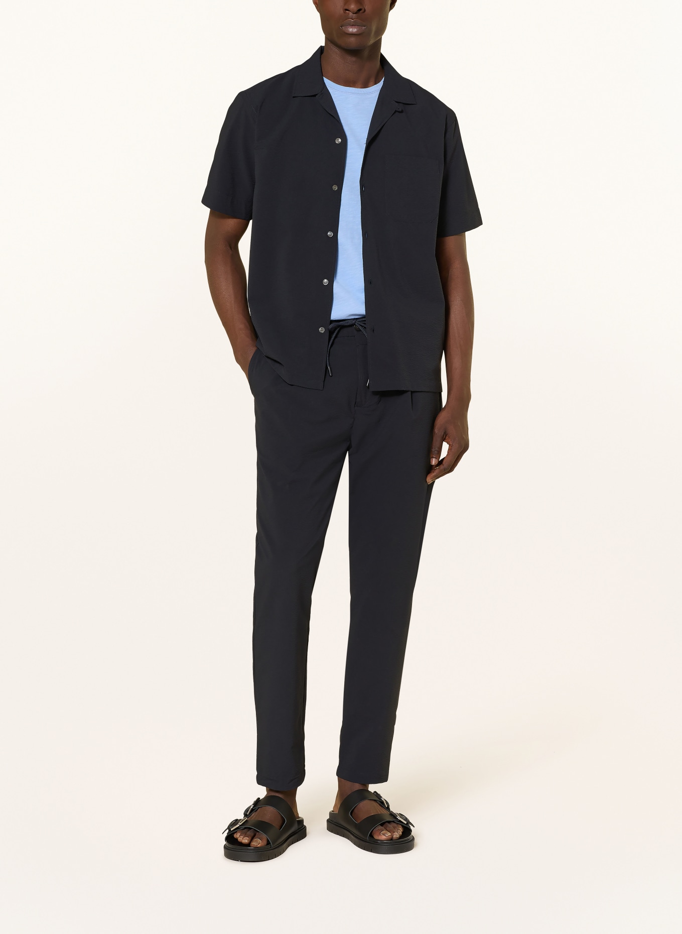 CLOSED Kurzarm-Hemd Comfort Fit: DUNKELBLAU