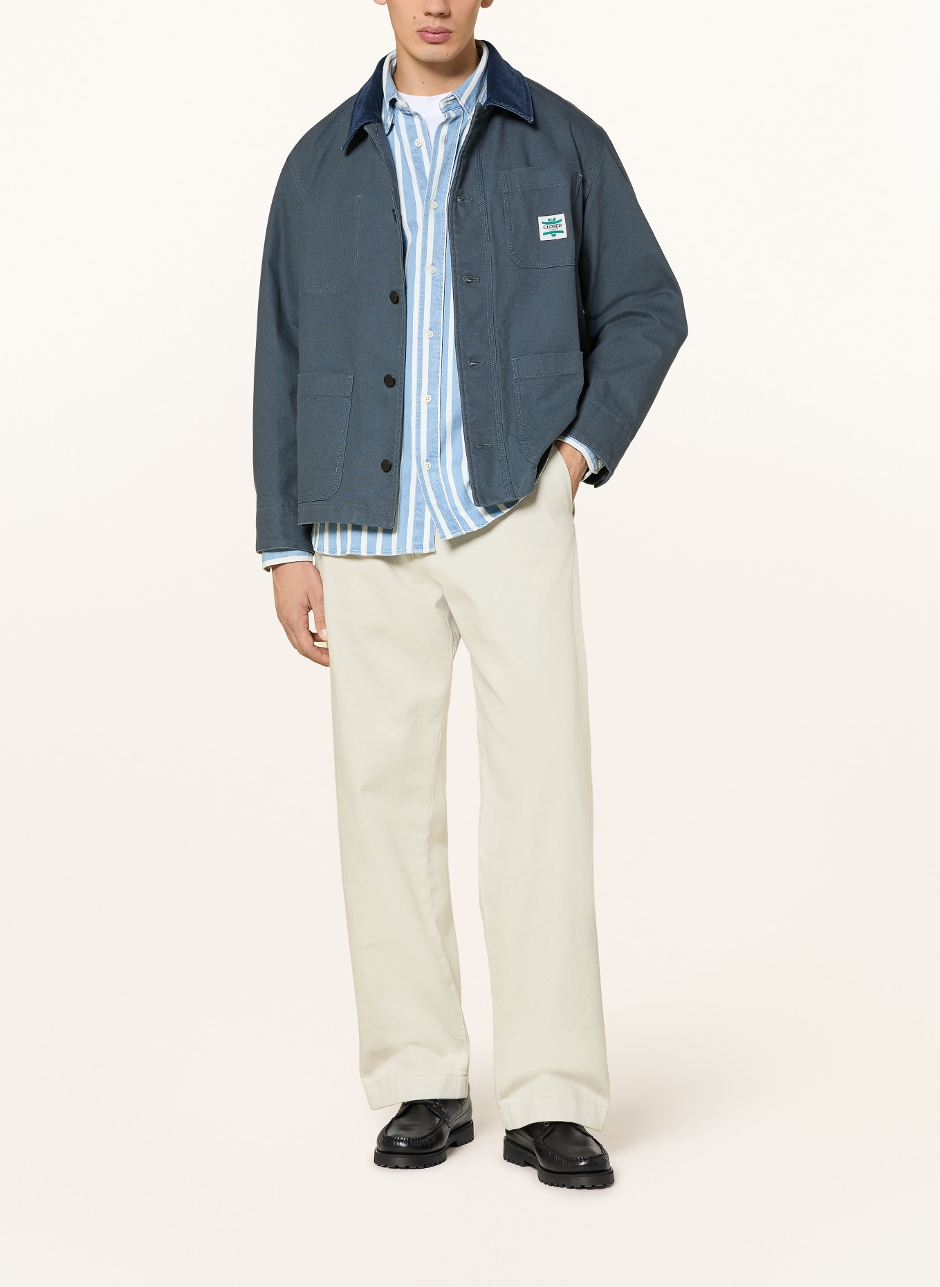 CLOSED Overjacket: DONKERBLAUW