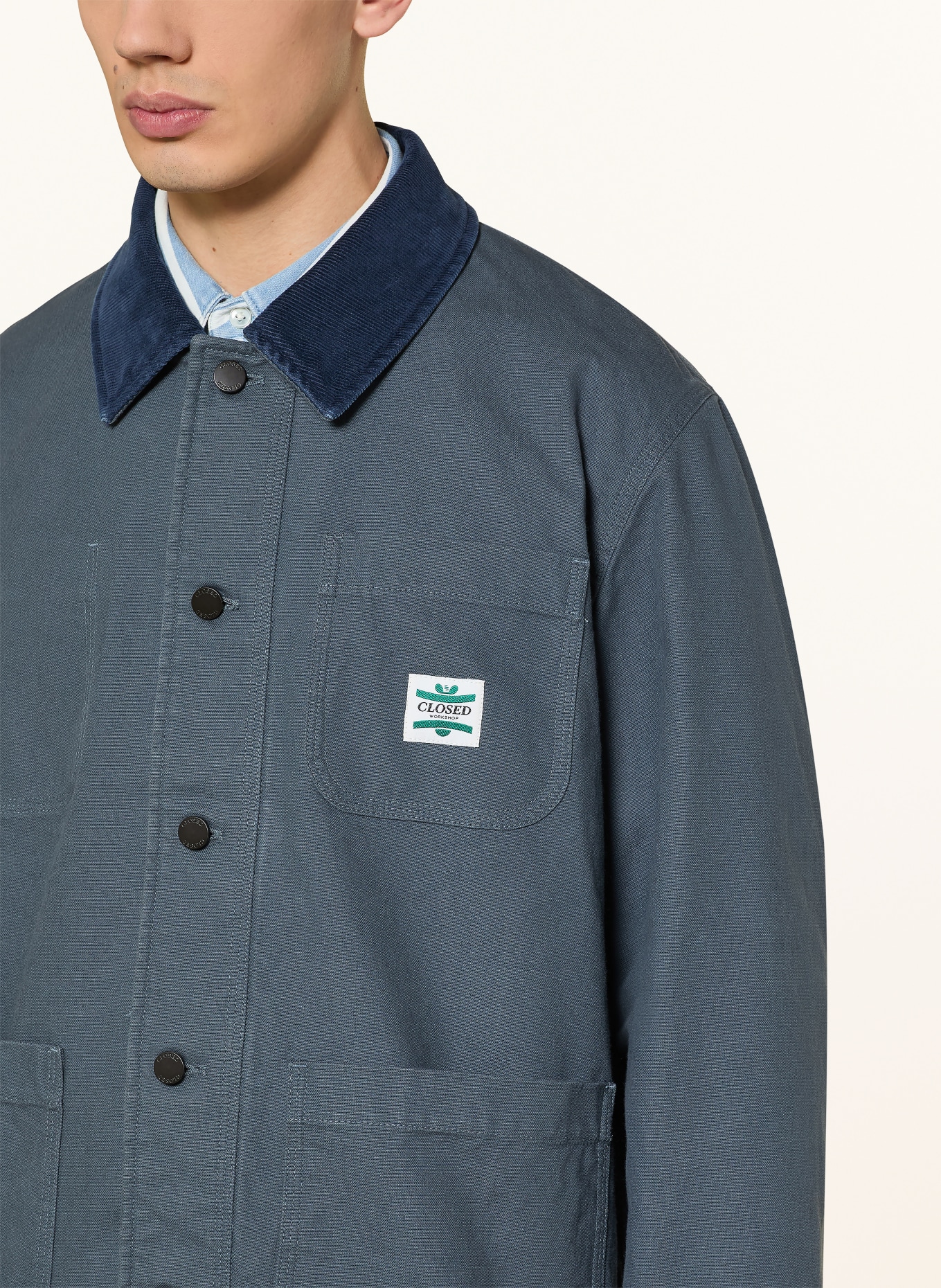 CLOSED Overjacket: DONKERBLAUW