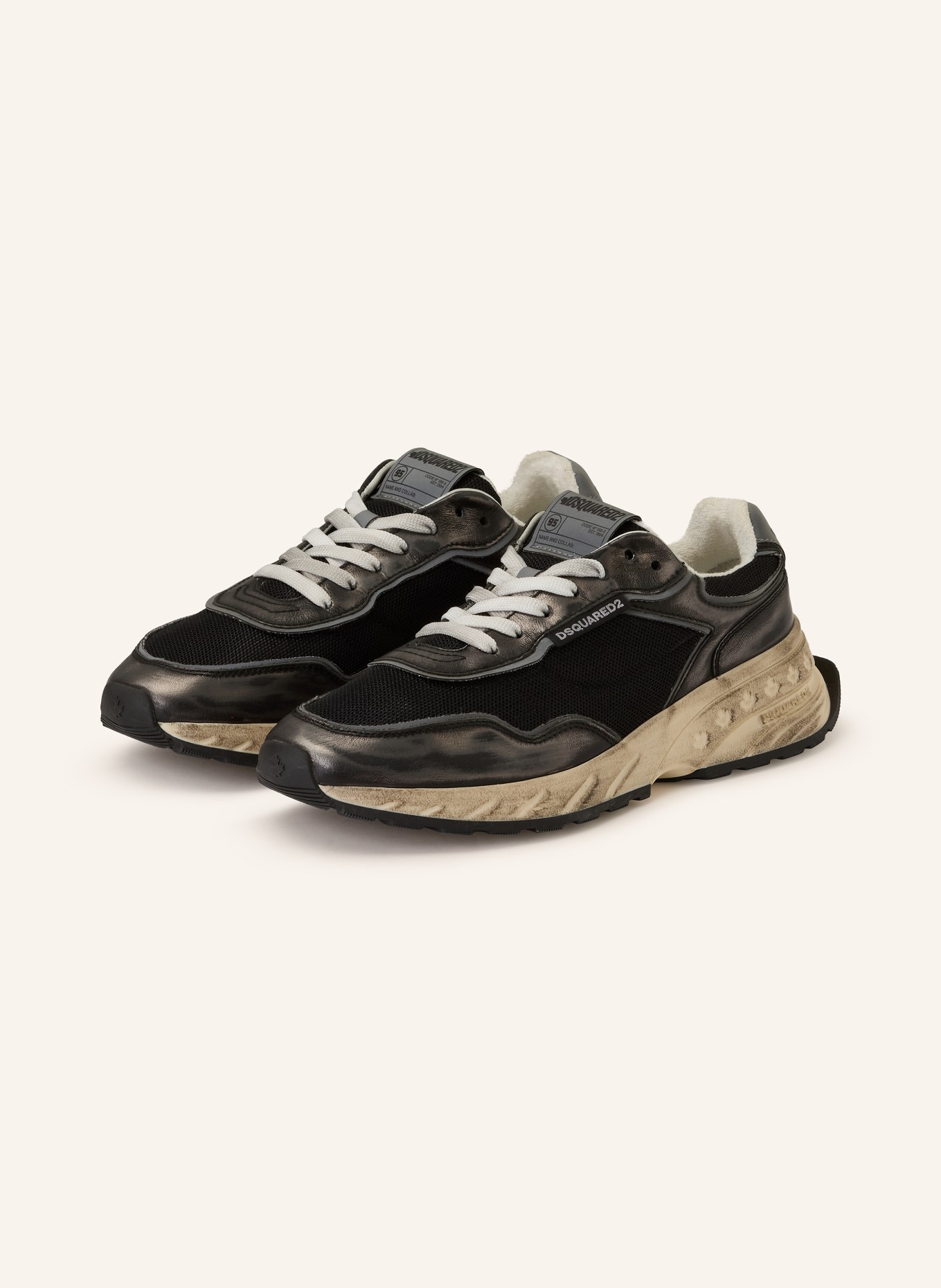 DSQUARED2 sneaker: BLACK / DARK GRAY