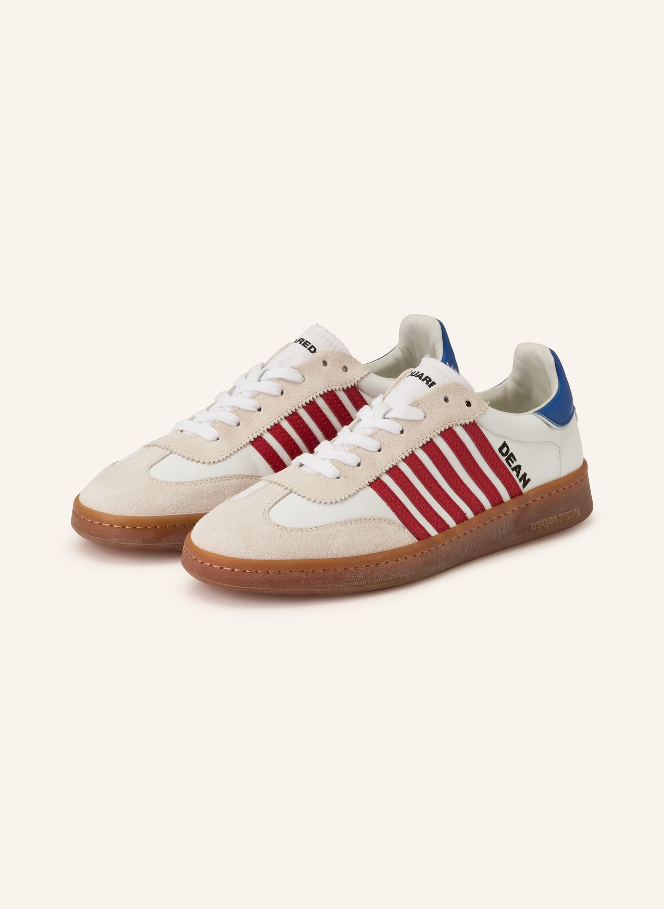 DSQUARED2 Sneaker: WEISS / ROT / BLAU