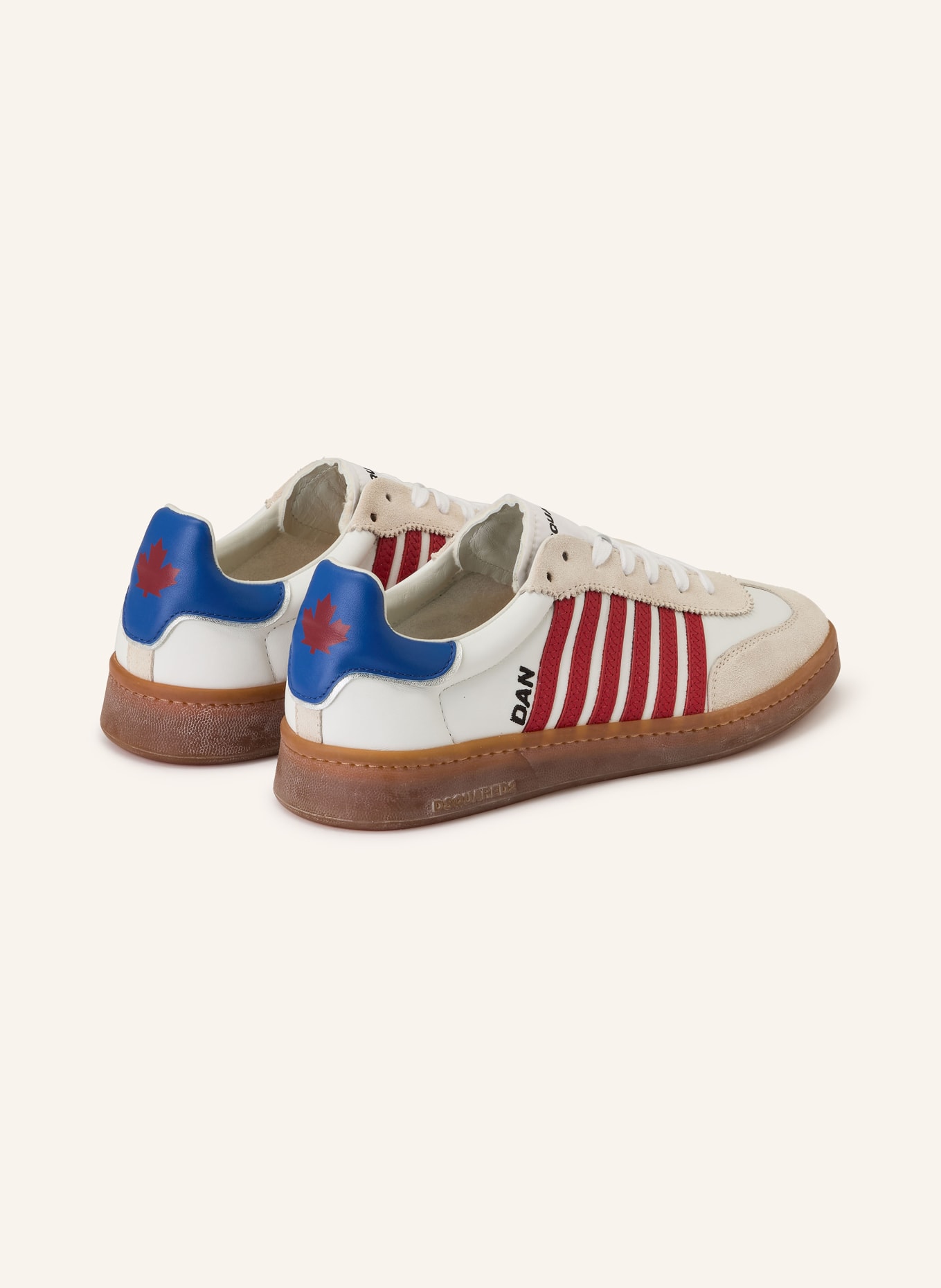 DSQUARED2 Sneaker: WEISS / ROT / BLAU